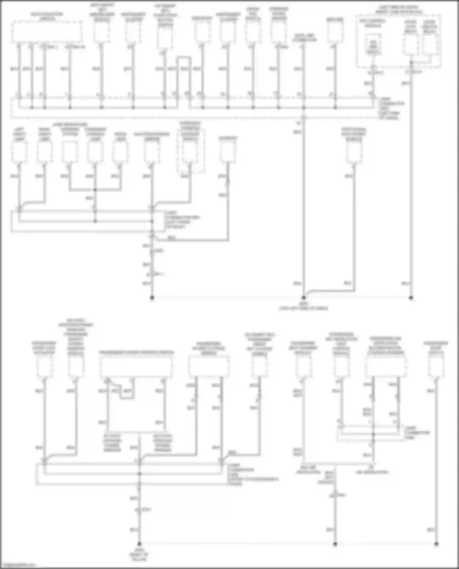 Wiring diagram w/o auto up/down power window for Kia Cerato III facelift (2016-2021) (2 of 5)