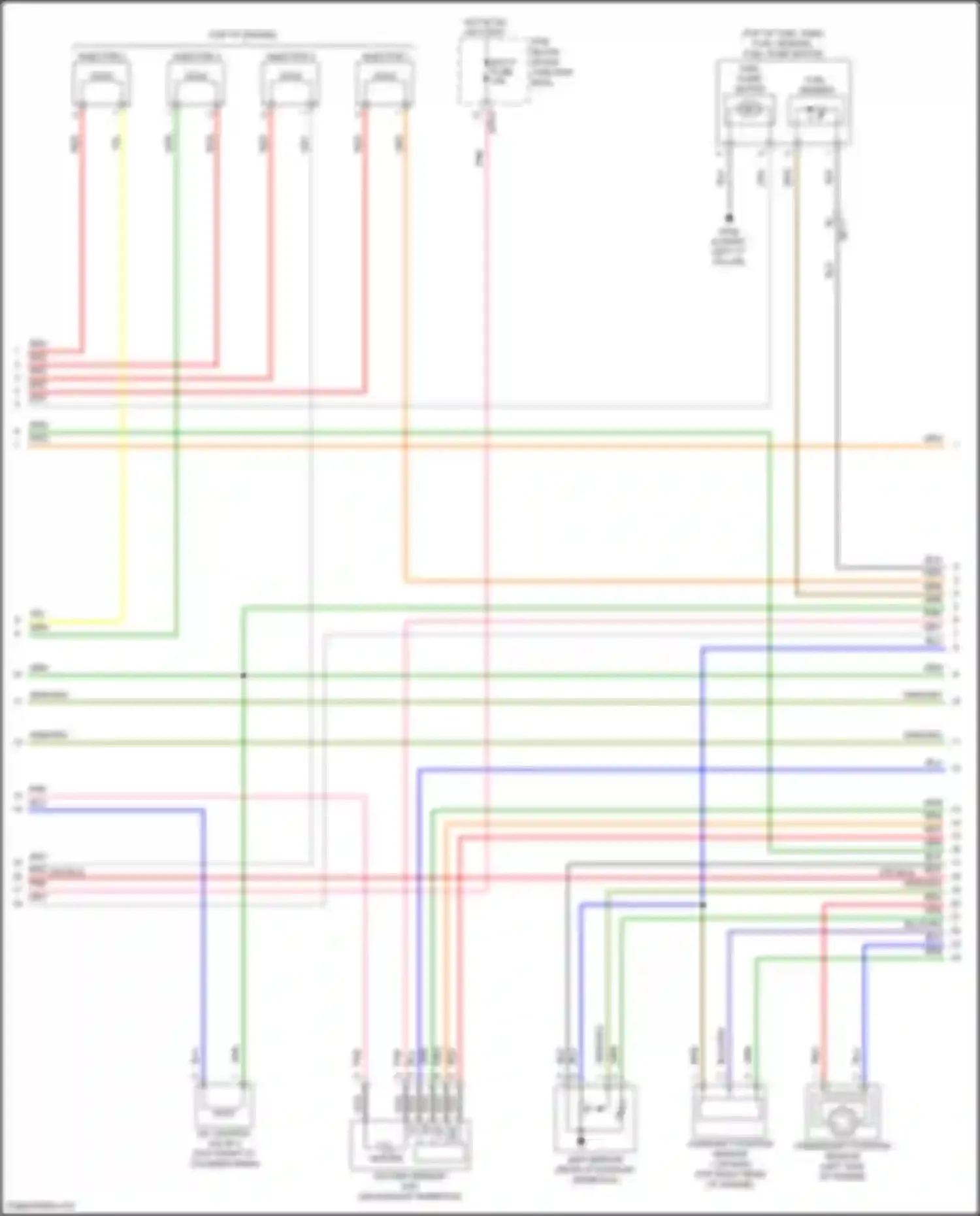 Wiring diagram injector 1 for Kia Cerato IV facelift (2021-2024) (4 of 4)