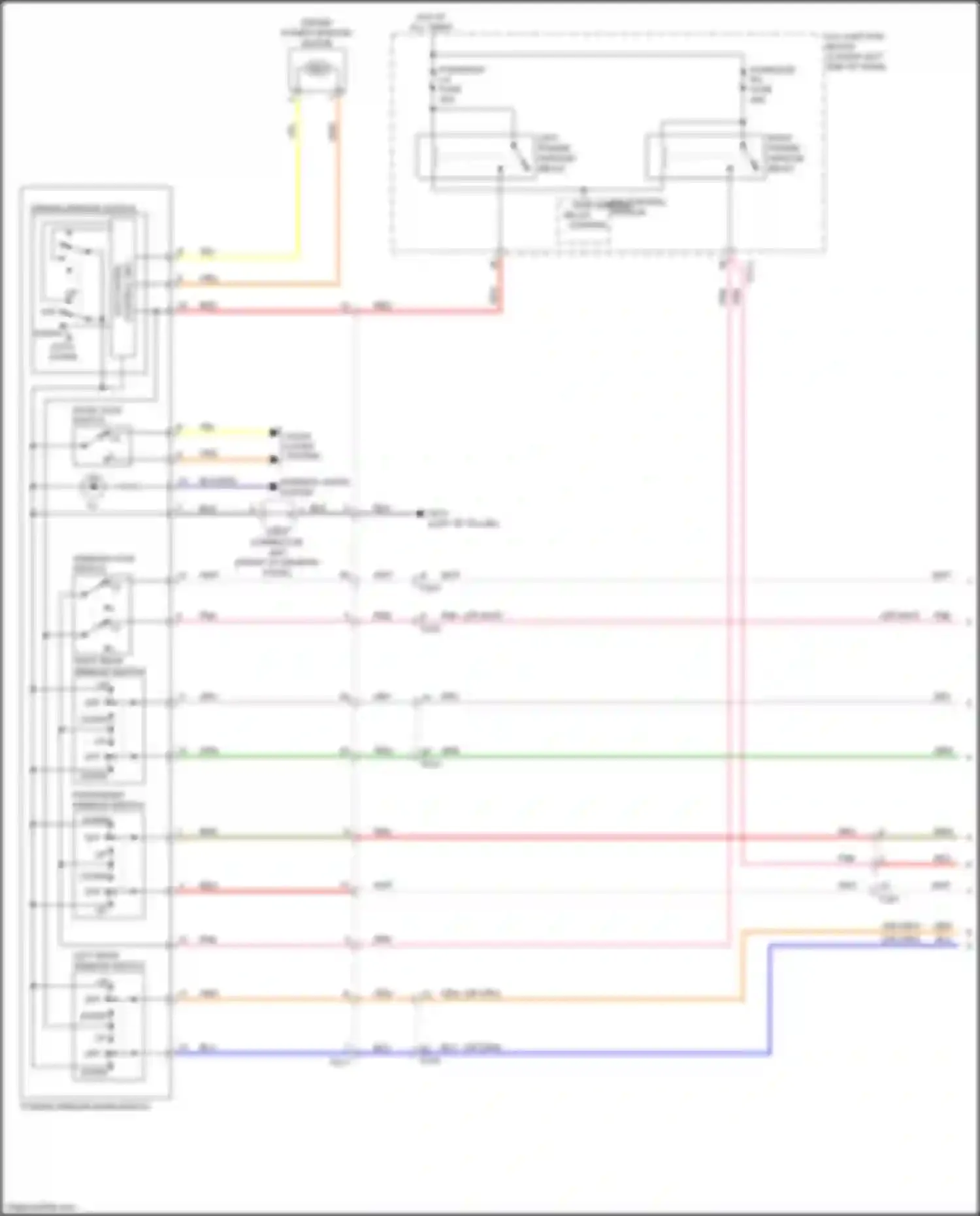 Wiring diagram right power window relay for Kia Cerato IV (2018-2022) (3 of 4)