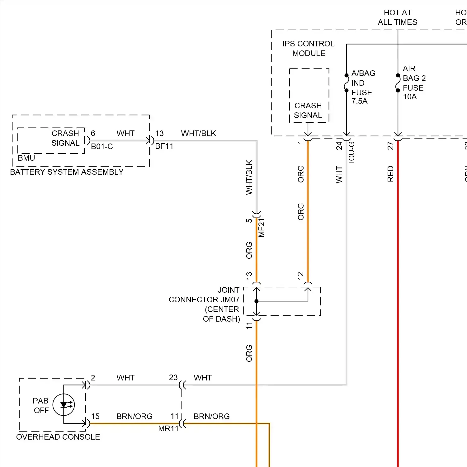 demo - Supplemental restraints circuit (1 of 2) Supplemental restraints circuit (1 of 2)