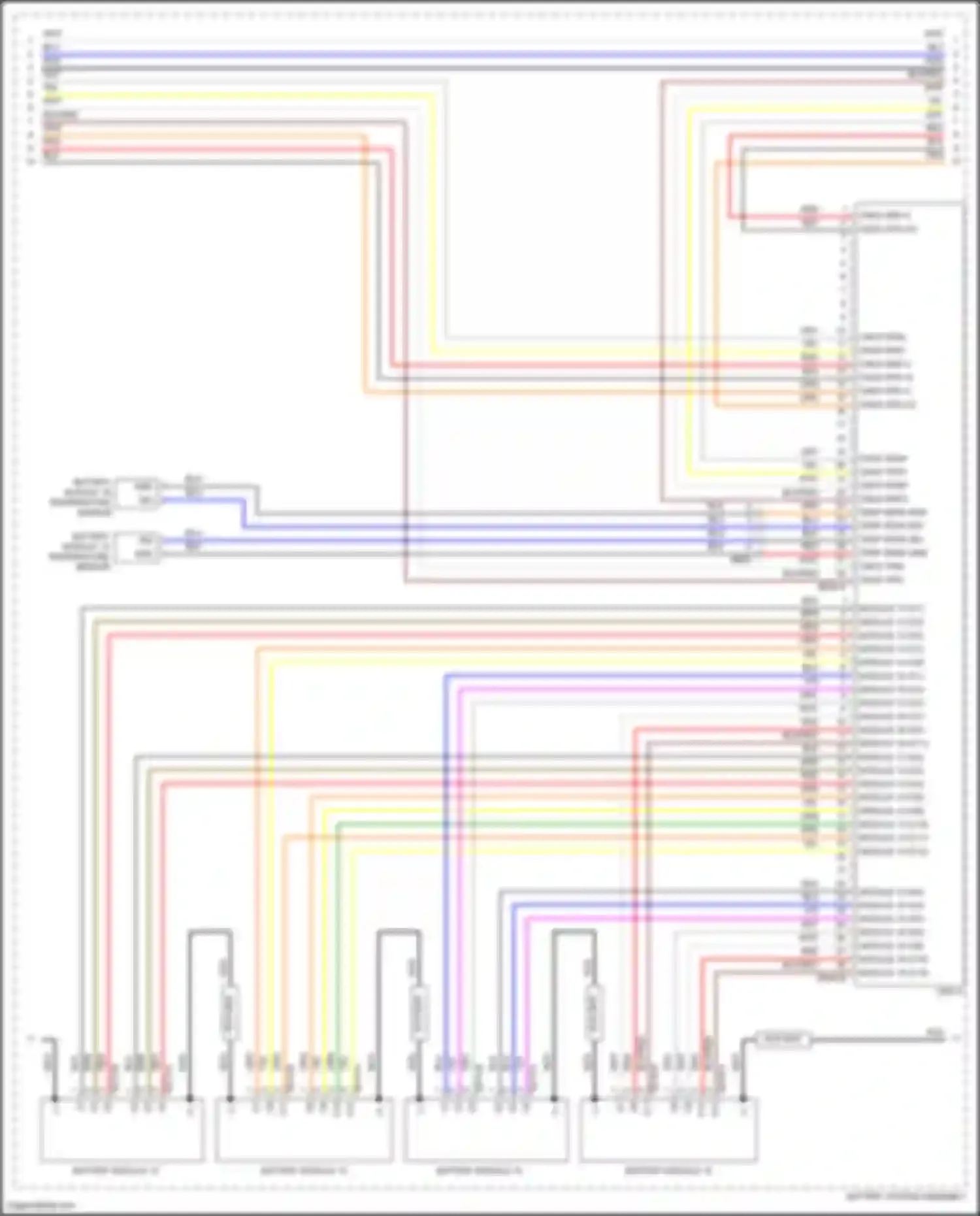 Wiring diagram battery module 13 for Kia EV6 I (2021-2024) (1 of 2)