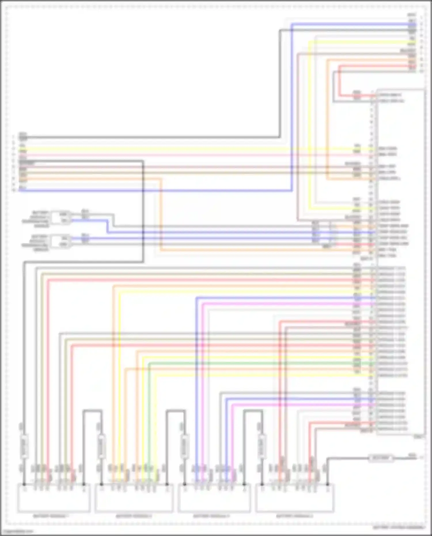 Wiring diagram battery module 2 for Kia EV6 I (2021-2024) (1 of 2)