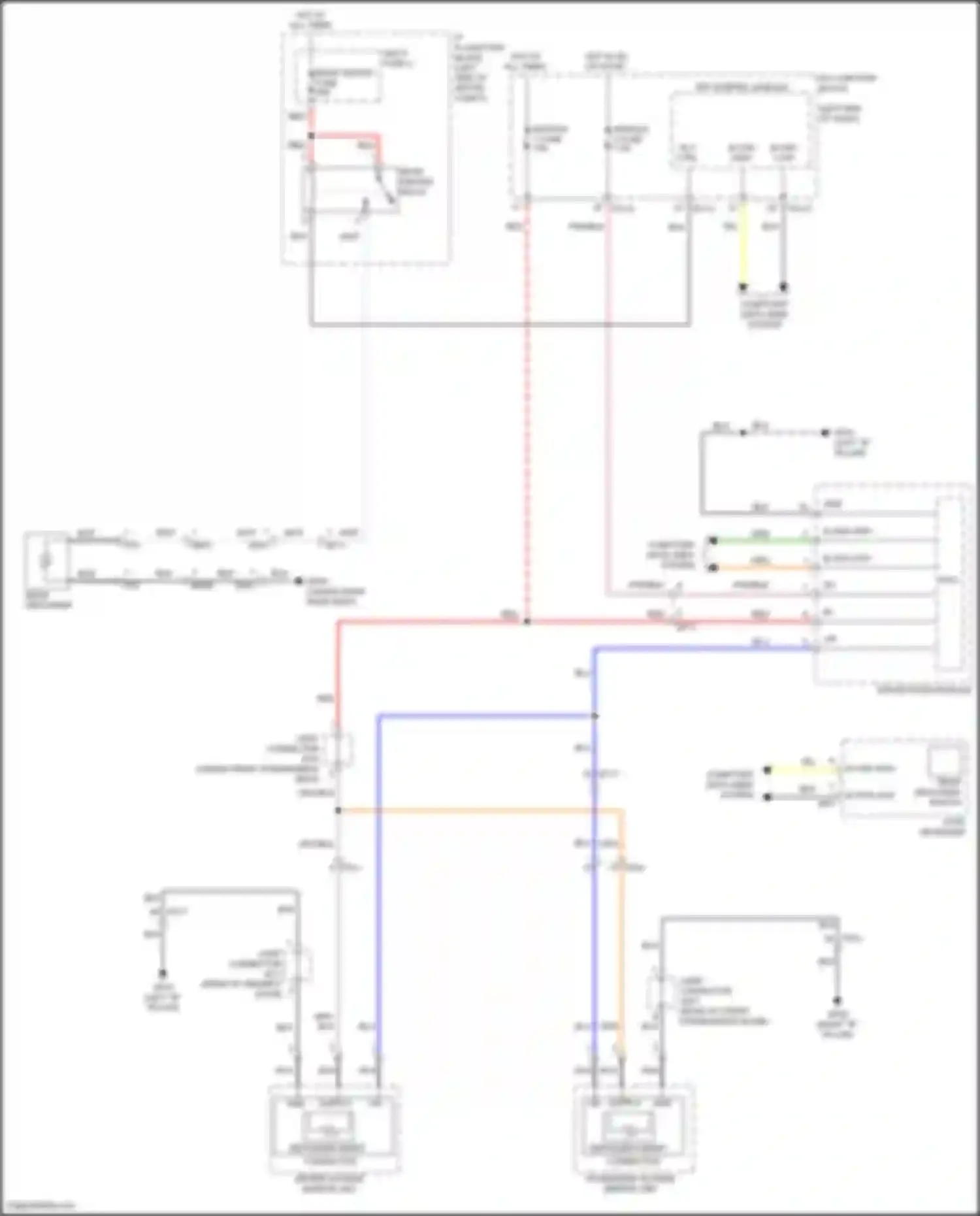 Wiring diagram driver door module for Kia EV6 I (2021-2024) (3 of 12)
