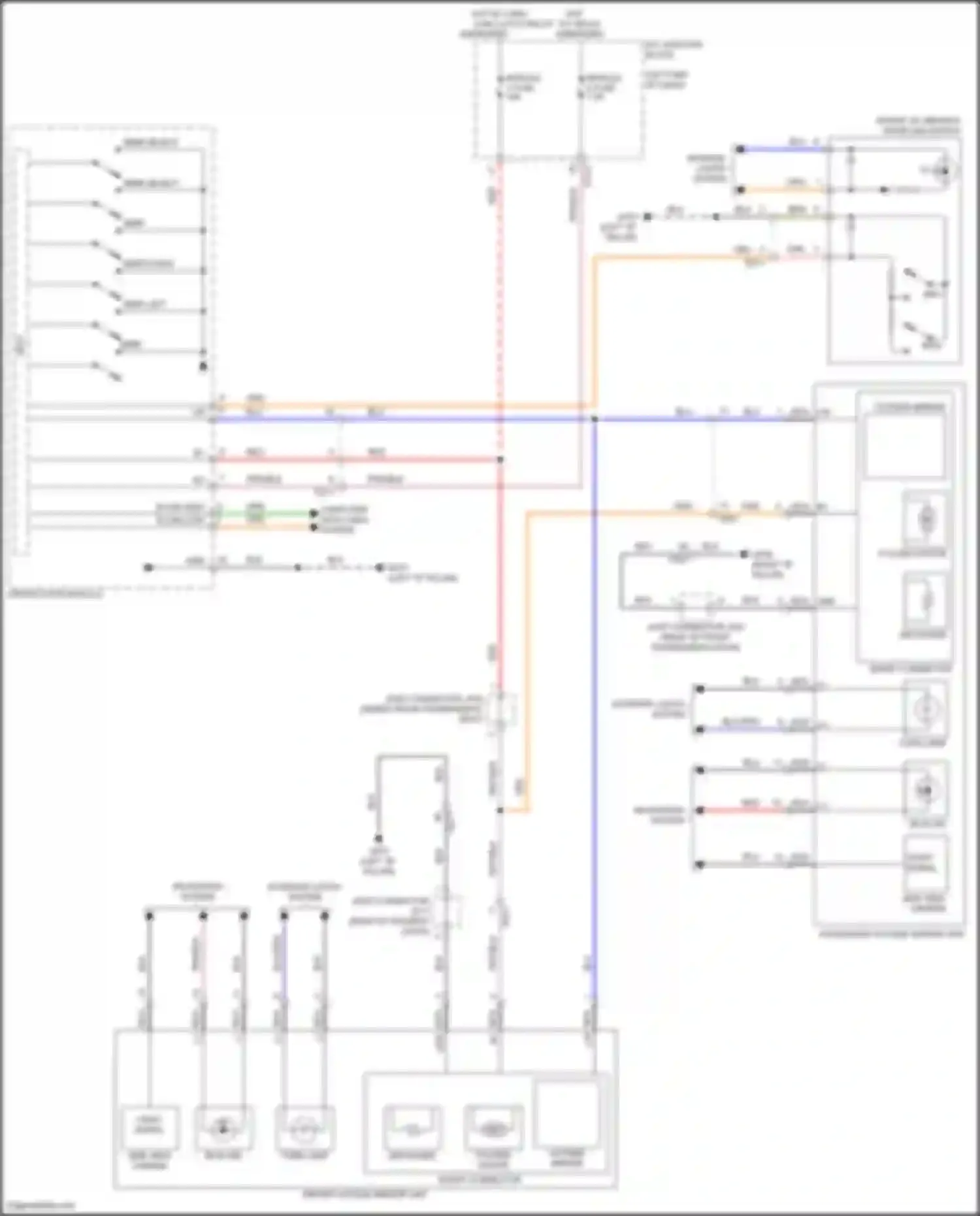 Wiring diagram hot w/ long load latch relay energized for Kia EV6 I (2021-2024) (1 of 1)