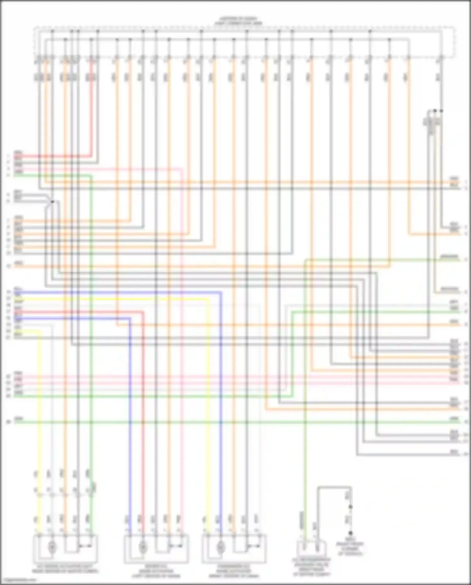 Wiring diagram passenger a/c mode actuator for Kia EV6 I (2021-2024) (1 of 1)