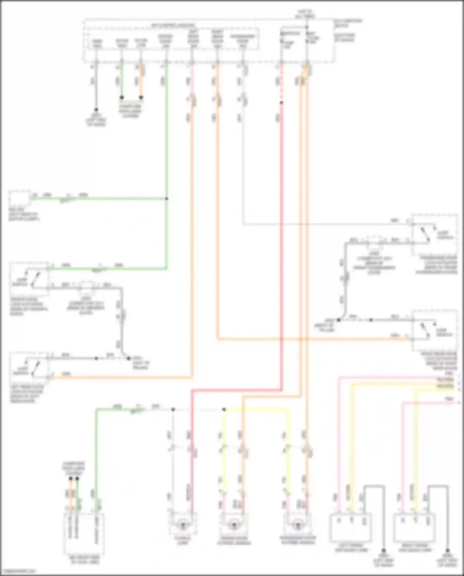Wiring diagram passenger door lock actuator for Kia EV6 I (2021-2024) (3 of 6)
