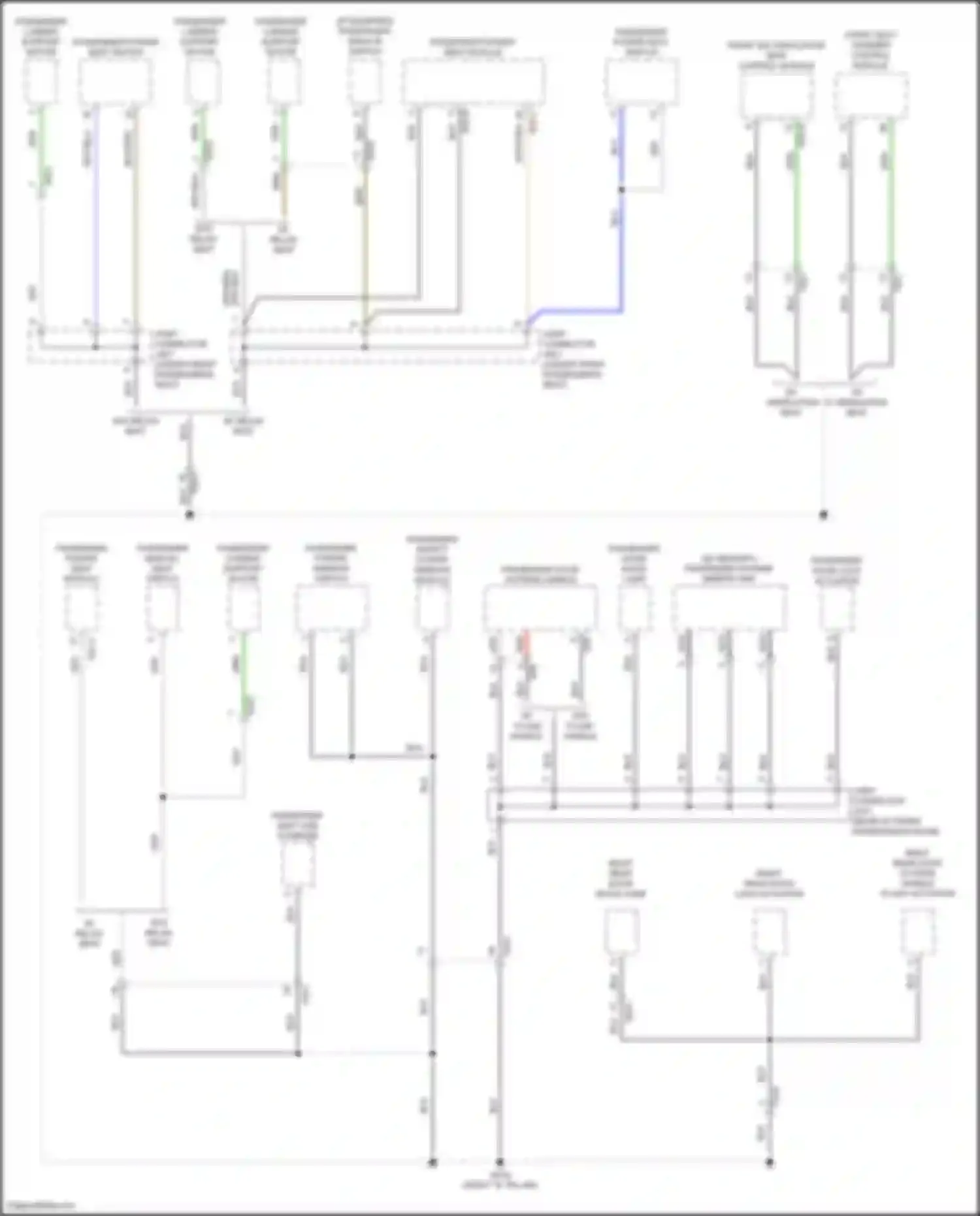 Wiring diagram passenger power seat switch for Kia EV6 I (2021-2024) (1 of 5)
