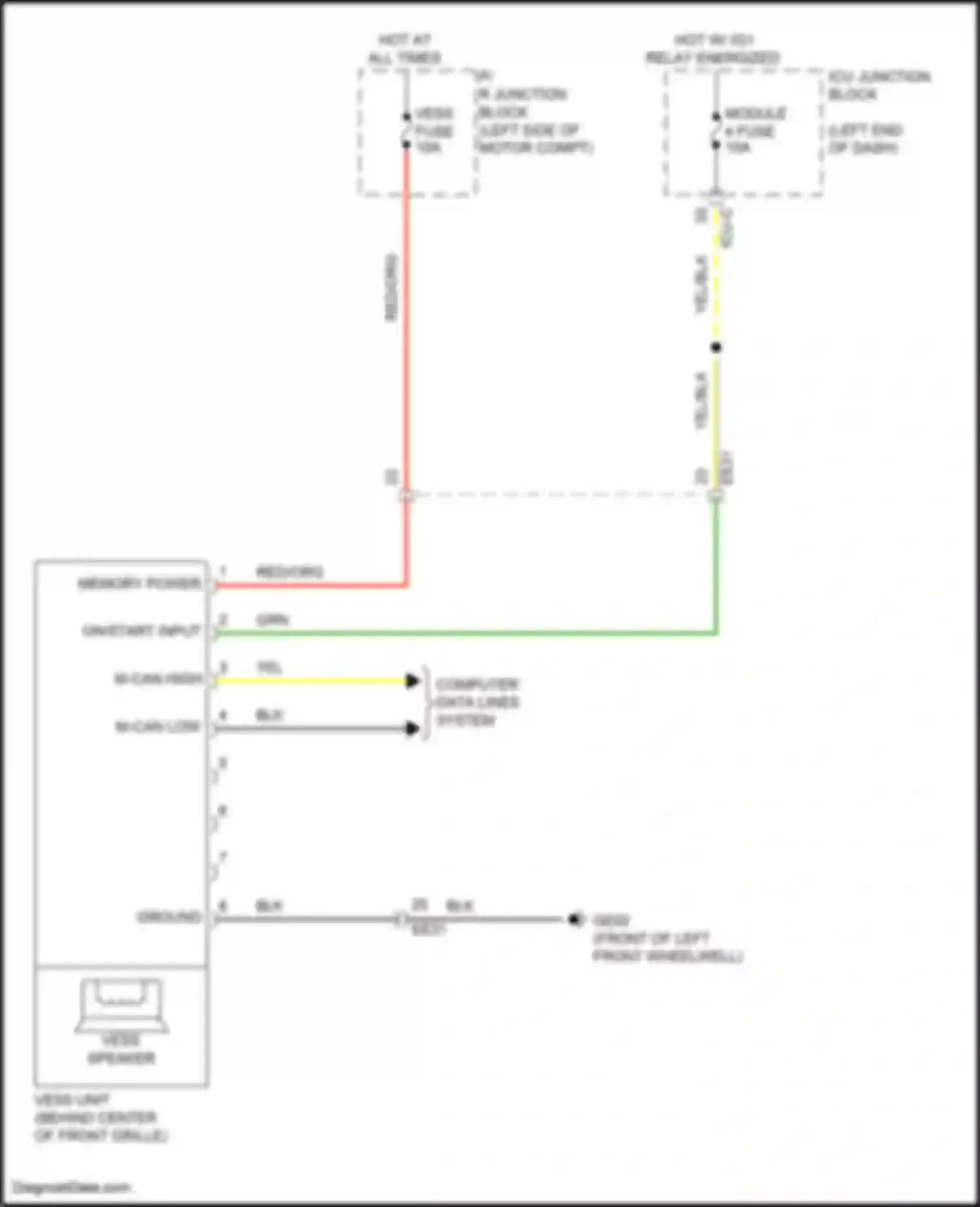 Wiring diagram vess speaker for Kia EV6 I (2021-2024) (1 of 1)
