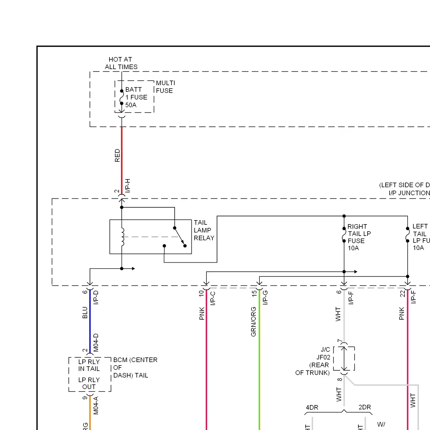 demo - Exterior lamps circuit, with 4 door/2 door (1 of 3) Exterior lamps circuit, with 4 door/2 door (1 of 3)