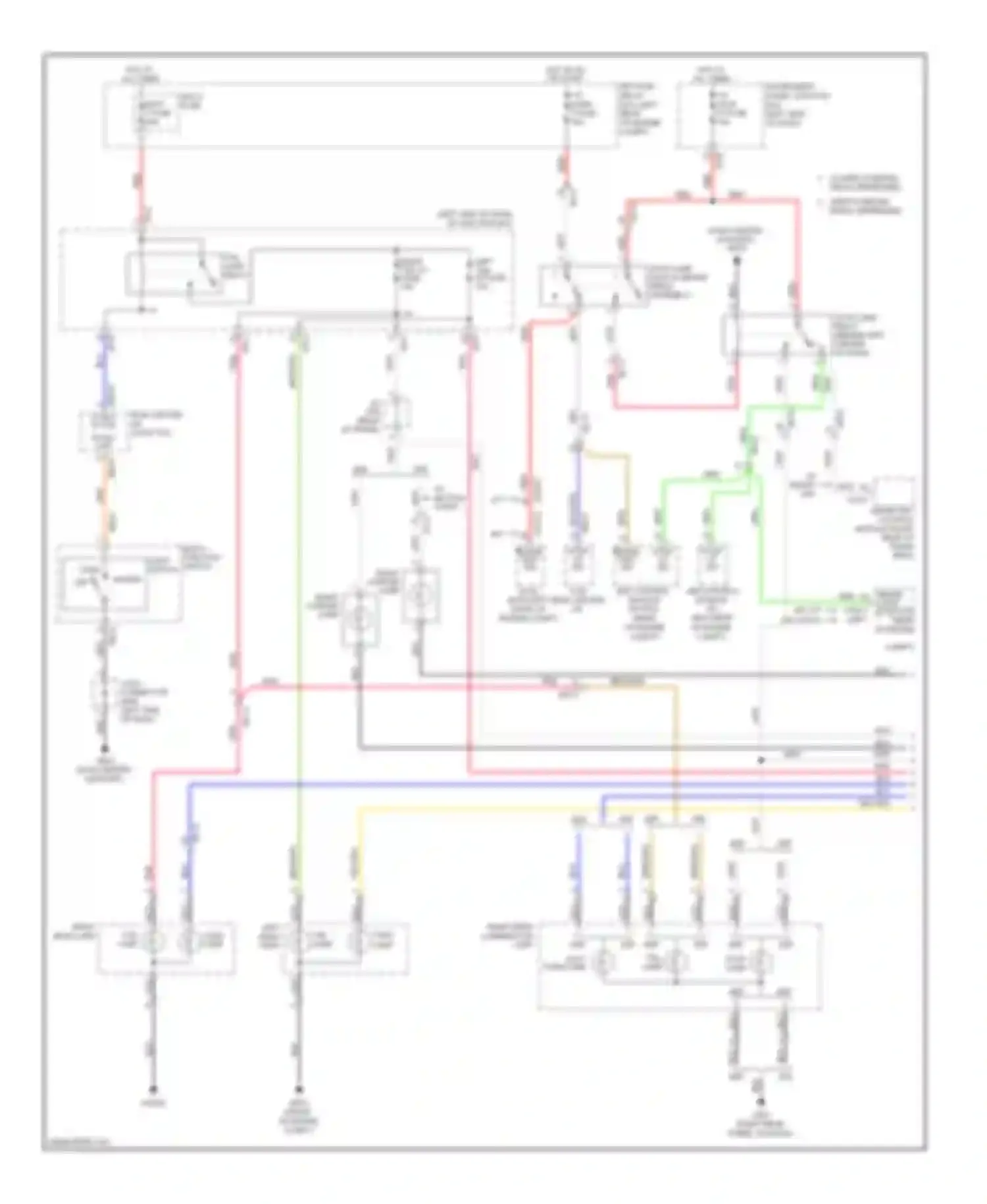 Forte Kia I (2008-2013): Exterior lamps circuit, with 4 door/2 door (1 of 3)