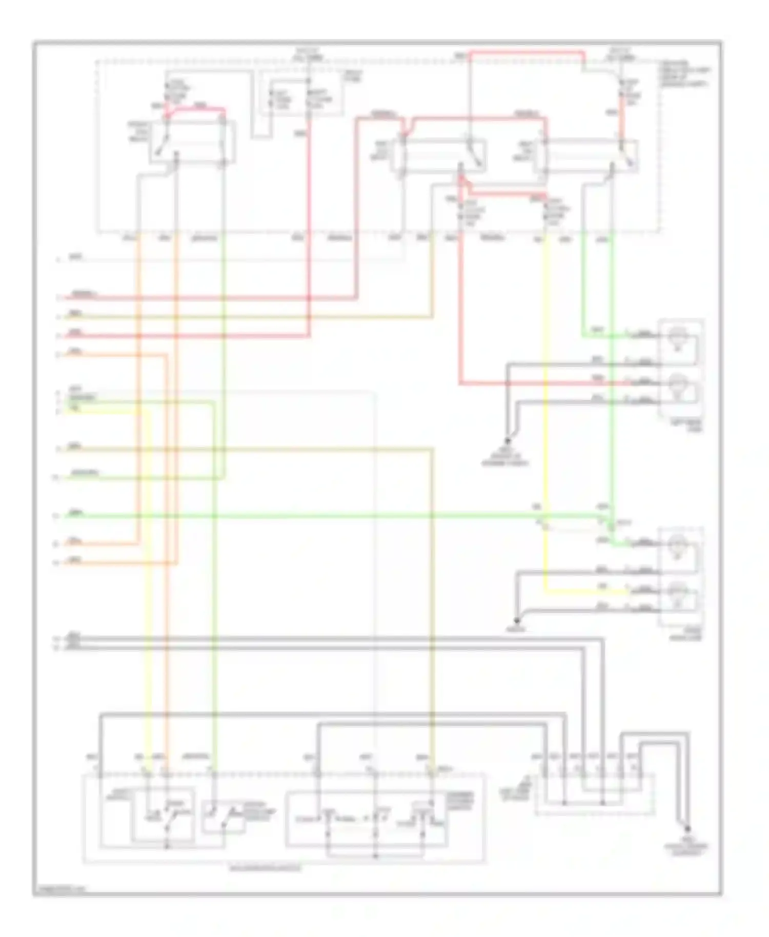Forte Kia I (2008-2013): Headlamps circuit, without drl (2 of 2)