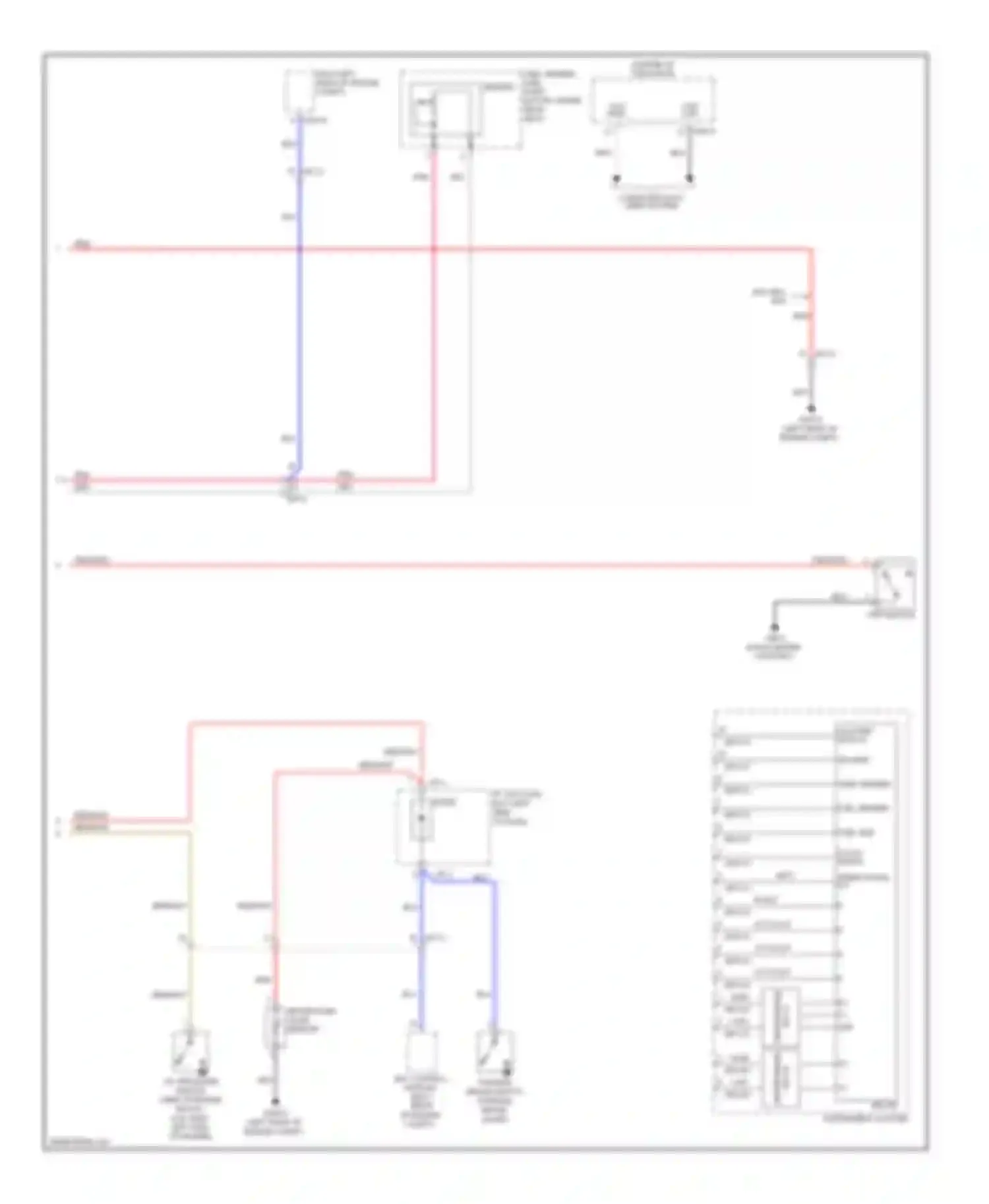 Forte Kia I (2008-2013): Instrument cluster circuit, with super vision (2 of 2)