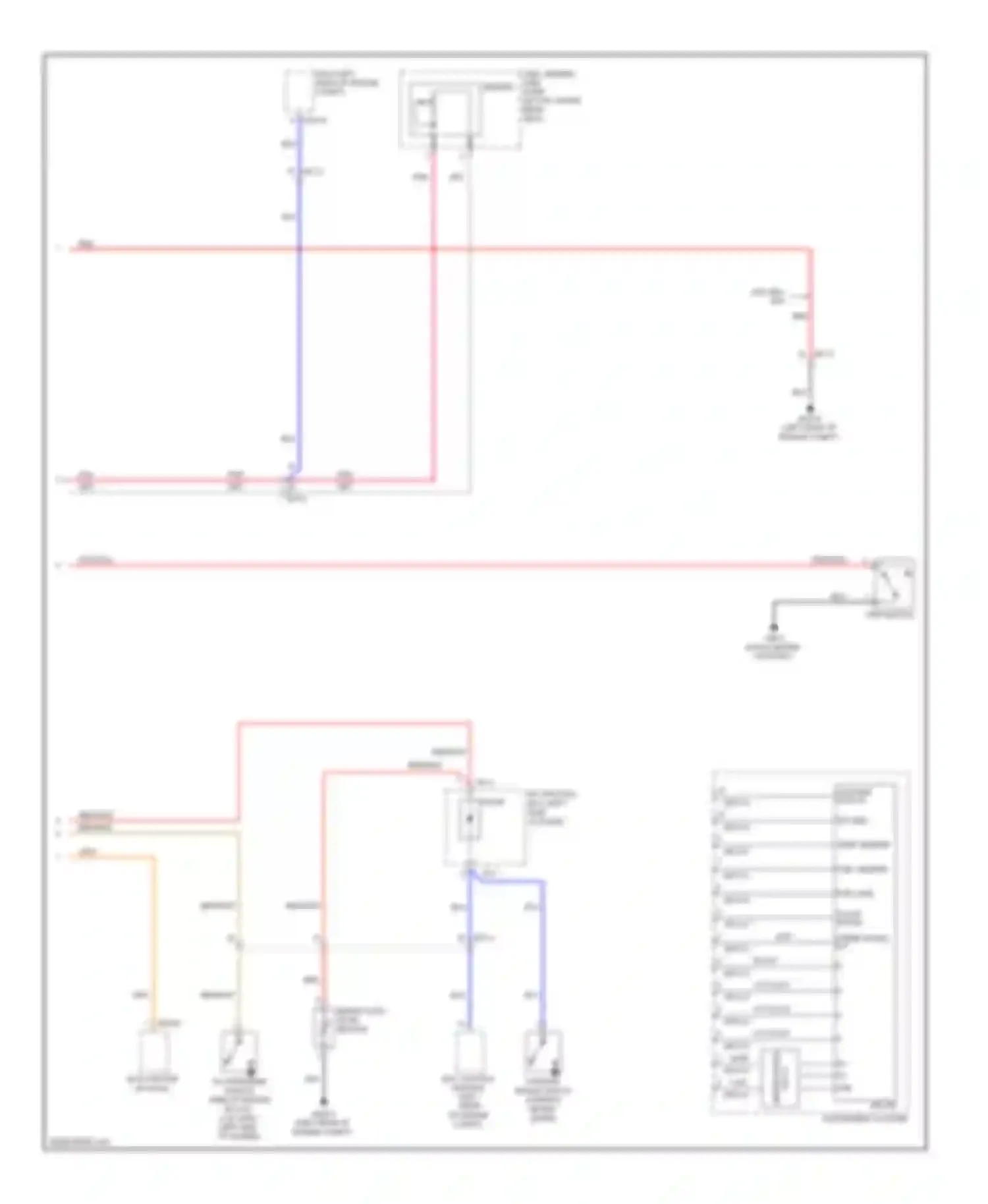 Forte Kia I (2008-2013): Instrument cluster circuit, without super vision (2 of 2)
