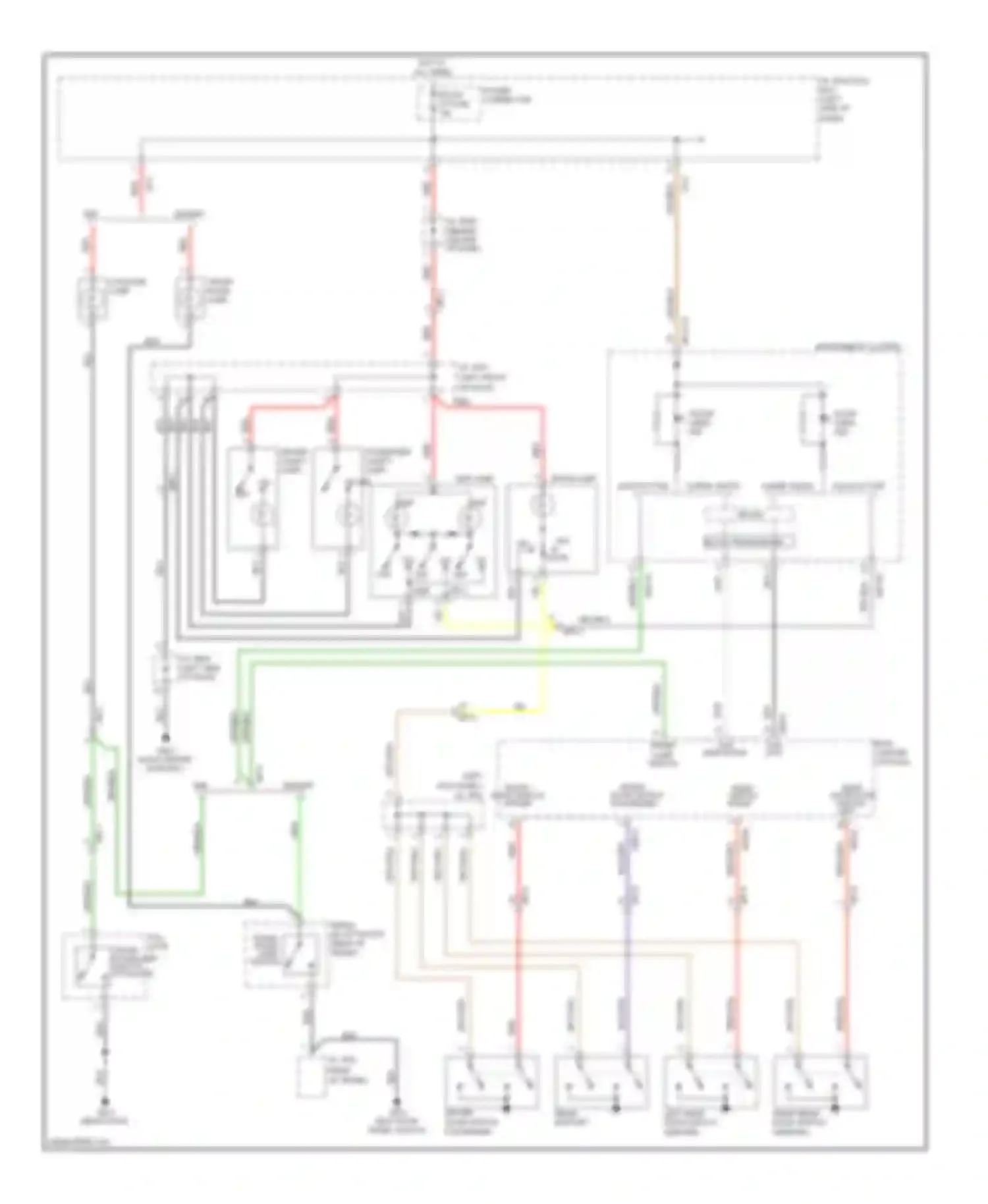 Forte Kia I (2008-2013): Courtesy lamps circuit, without speaker mood lamp