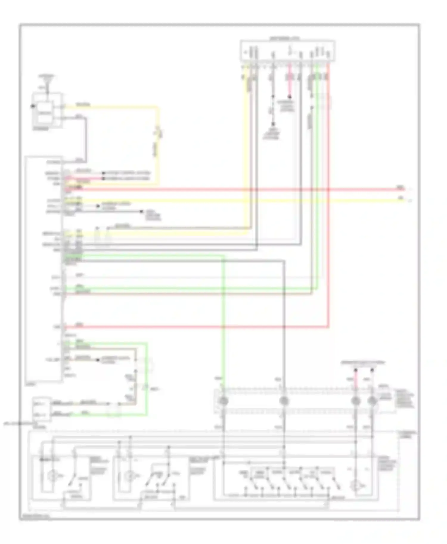Forte Kia I (2008-2013): Radio circuit, without navigation with amplifier with cruise (1 of 2)