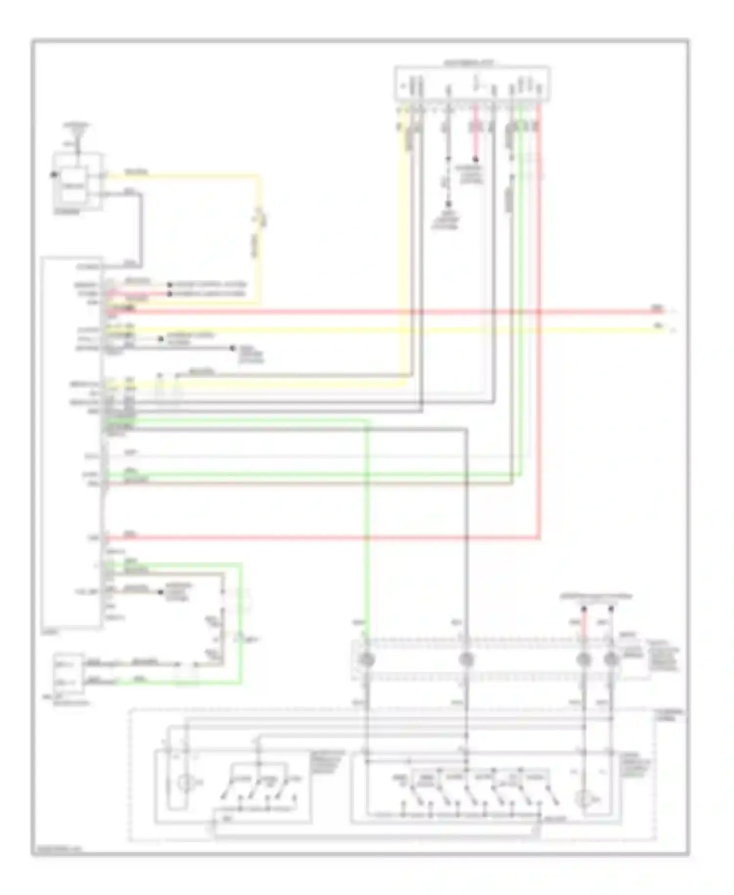 Forte Kia I (2008-2013): Radio circuit, without navigation with amplifier without cruise (1 of 2)