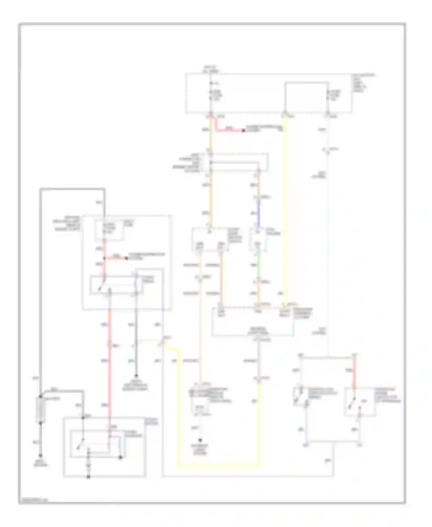 Forte Kia I (2008-2013): Starting circuit, with button start