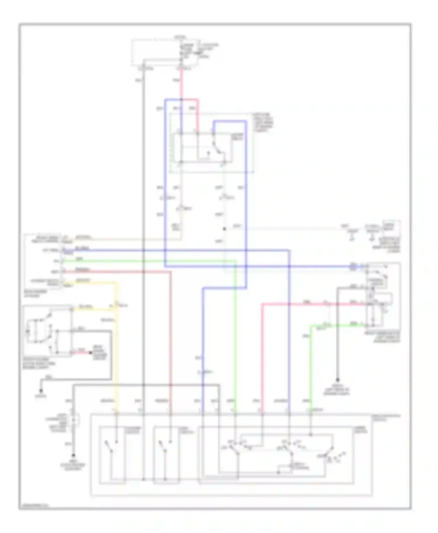 Forte Kia I (2008-2013): Front wiper/washer circuit