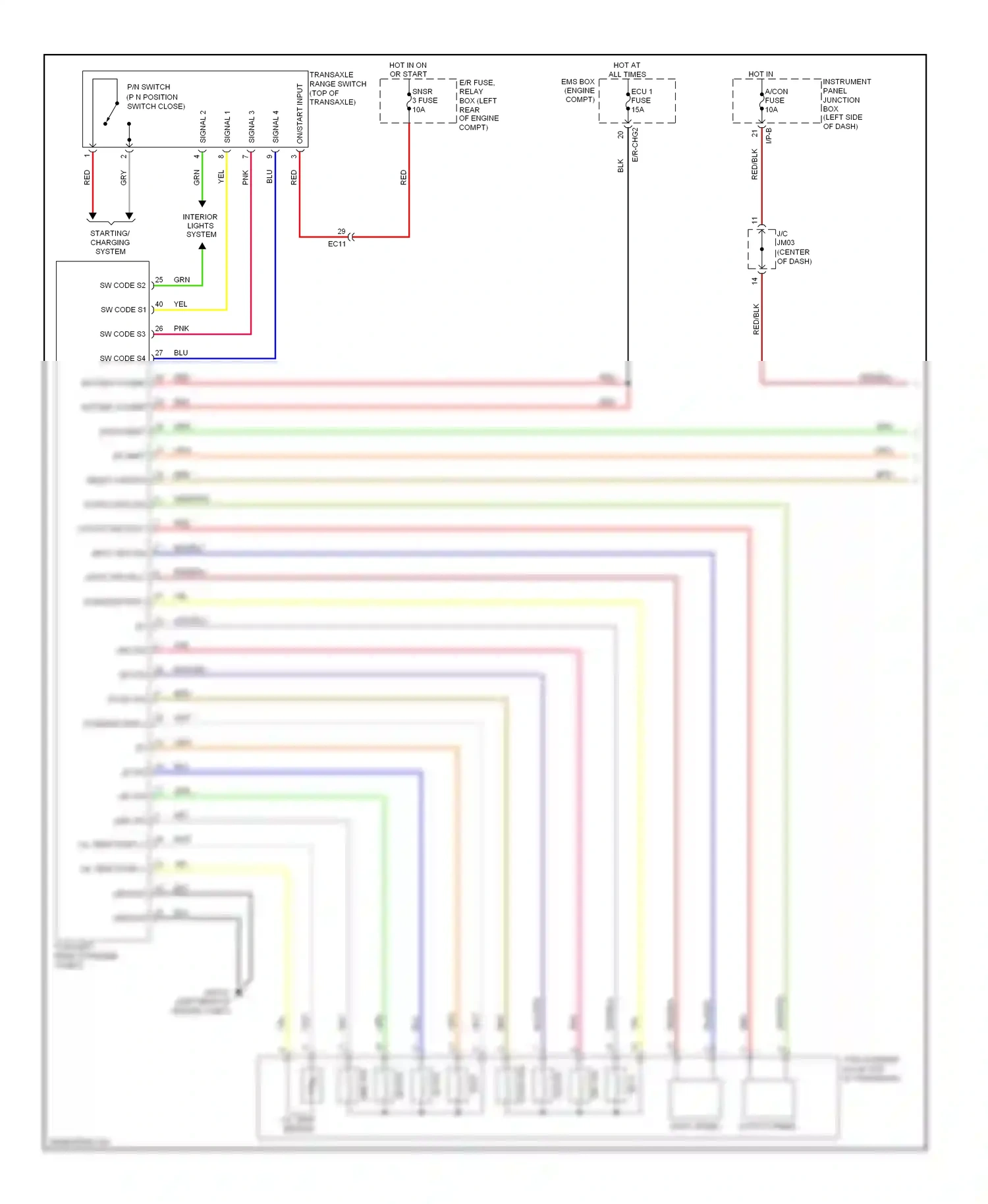 Kia Forte I (2008-2013) down shift wiring diagram  (2 of 4)