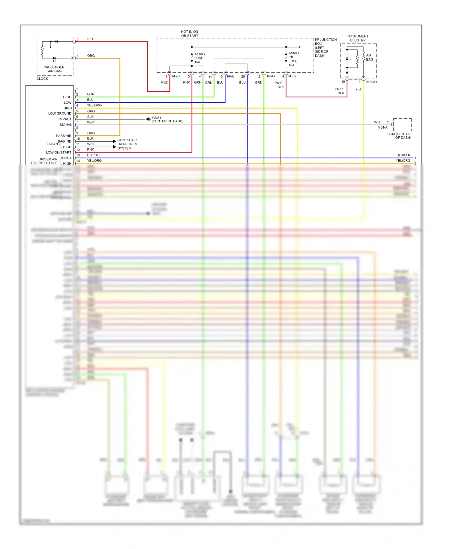 Kia Forte I (2008-2013) driver front impact sensor (left front engine compartment) wiring diagram  (1 of 1)