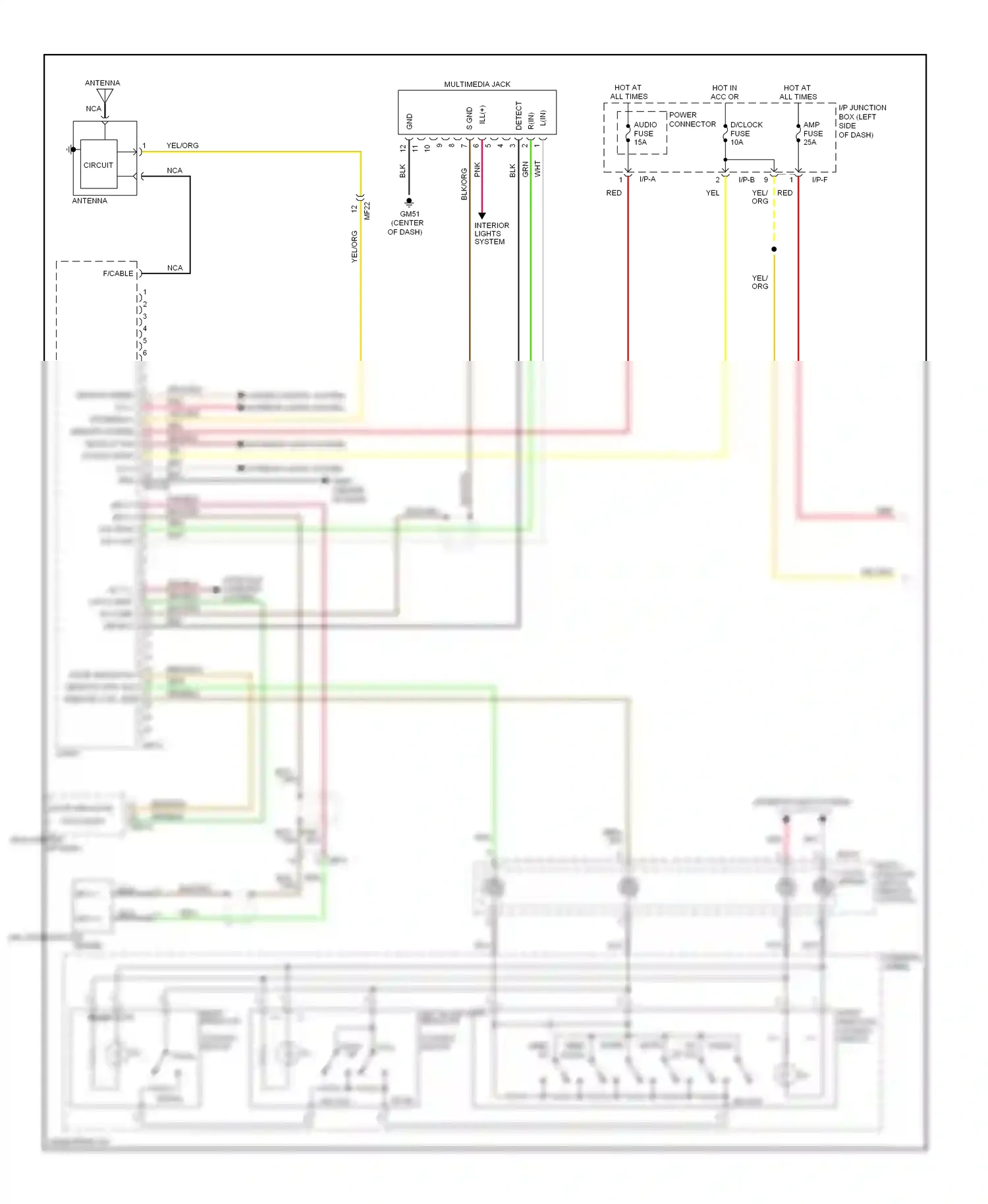 Kia Forte I (2008-2013) multi function switch (remote control) wiring diagram  (2 of 7)