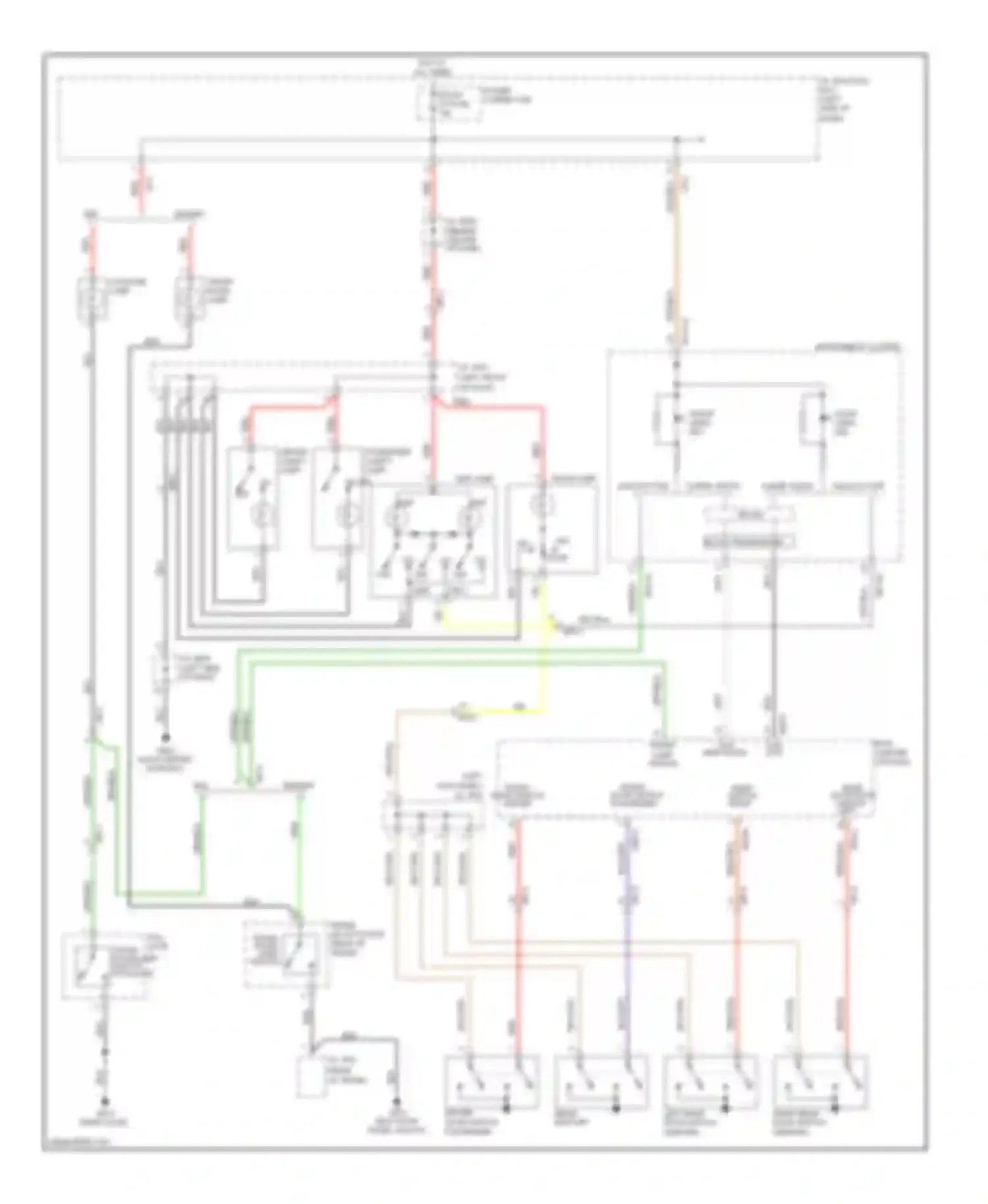 Wiring diagram trunk room lamp switch for Kia Forte I (2008-2013) (1 of 3)