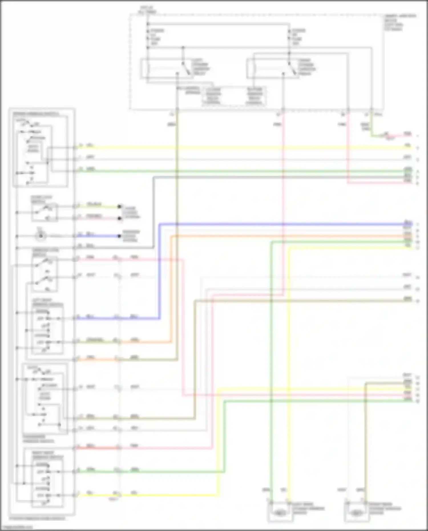Wiring diagram lh pwr window relay control for Kia Forte II facelift (2016-2018) (1 of 2)