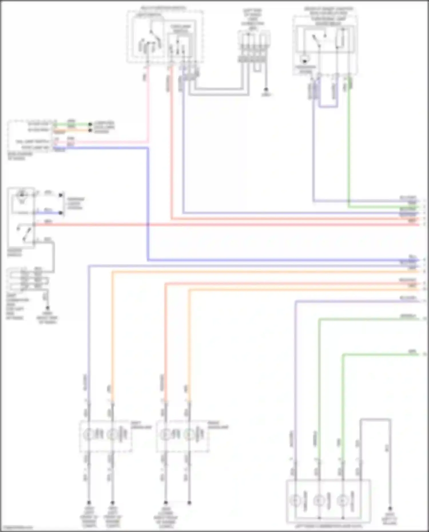 Forte Kia II (2013-2016): Exterior lamps circuit, 5 door (1 of 4)