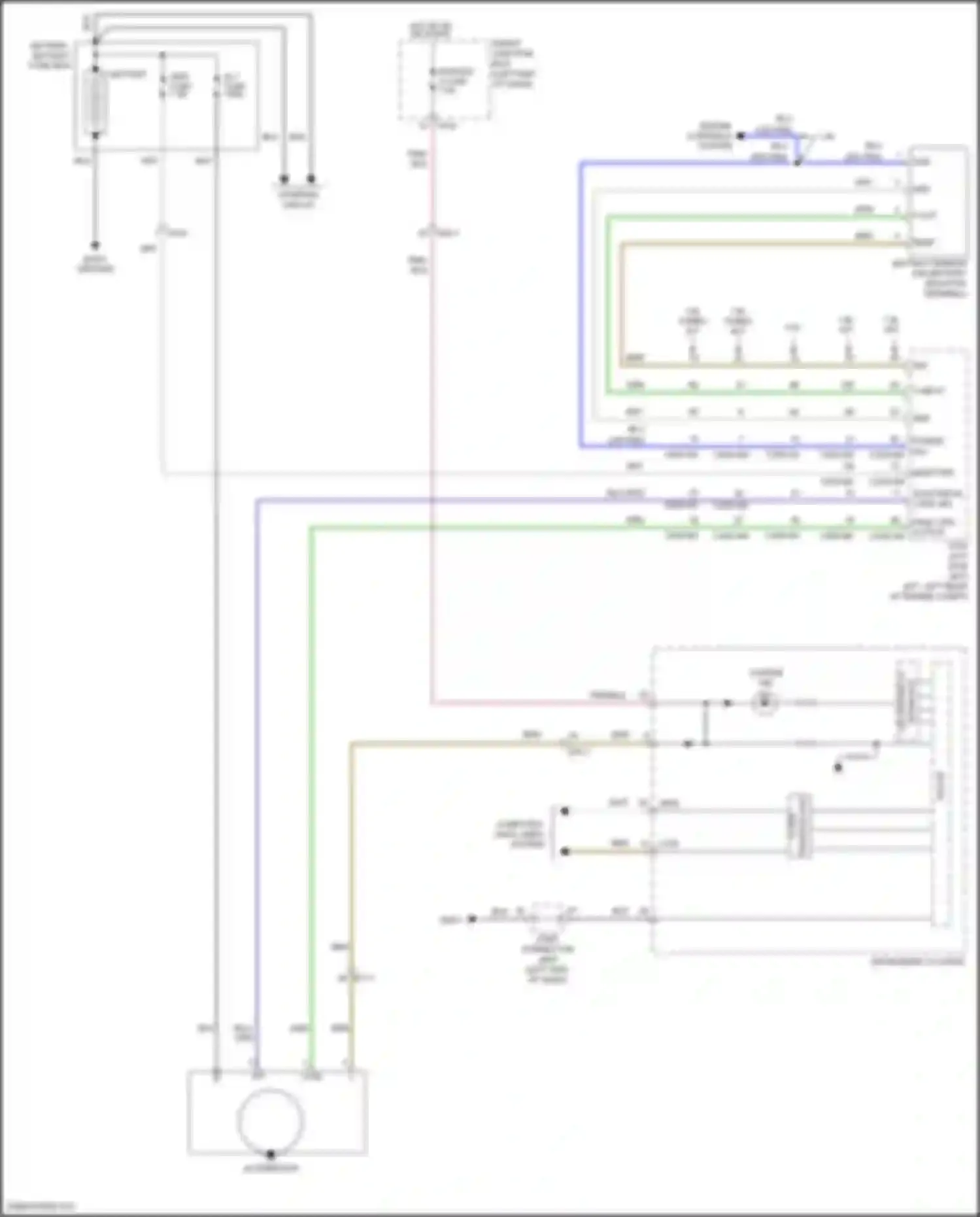 Forte Kia II (2013-2016): Charging circuit, w/o isg