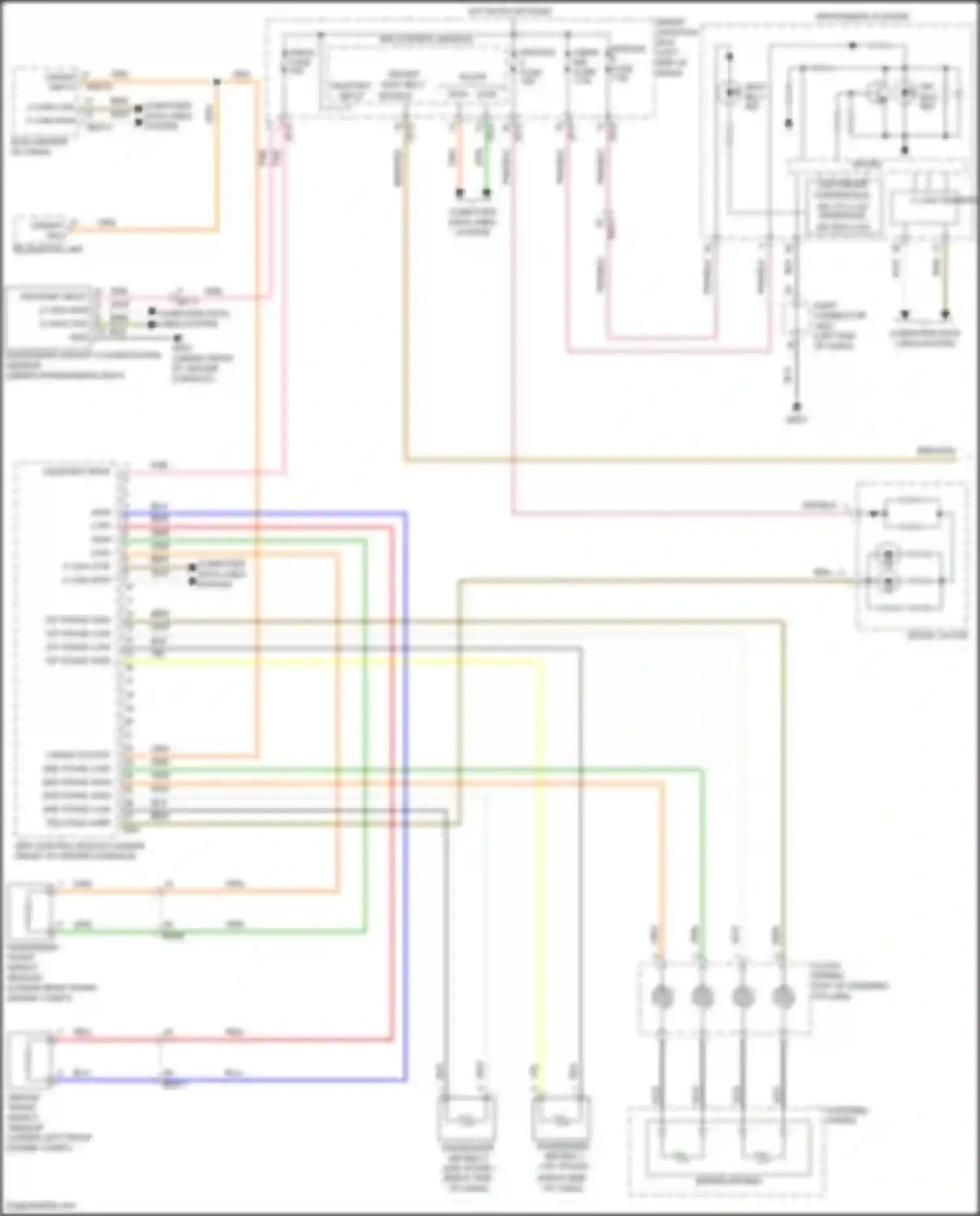 Forte Kia II (2013-2016): Supplemental restraints circuit (1 of 2)