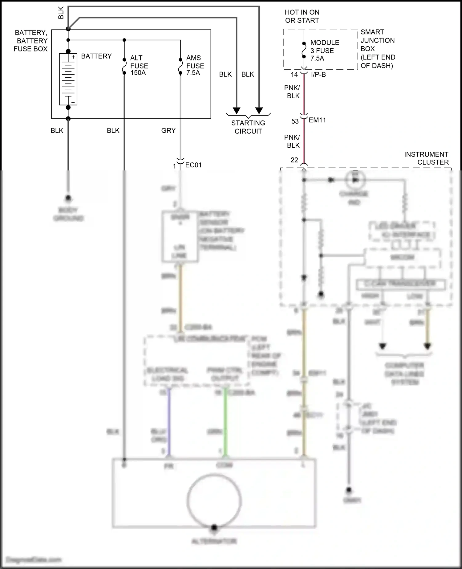 Kia Forte II (2013-2016) com wiring diagram  (1 of 4)