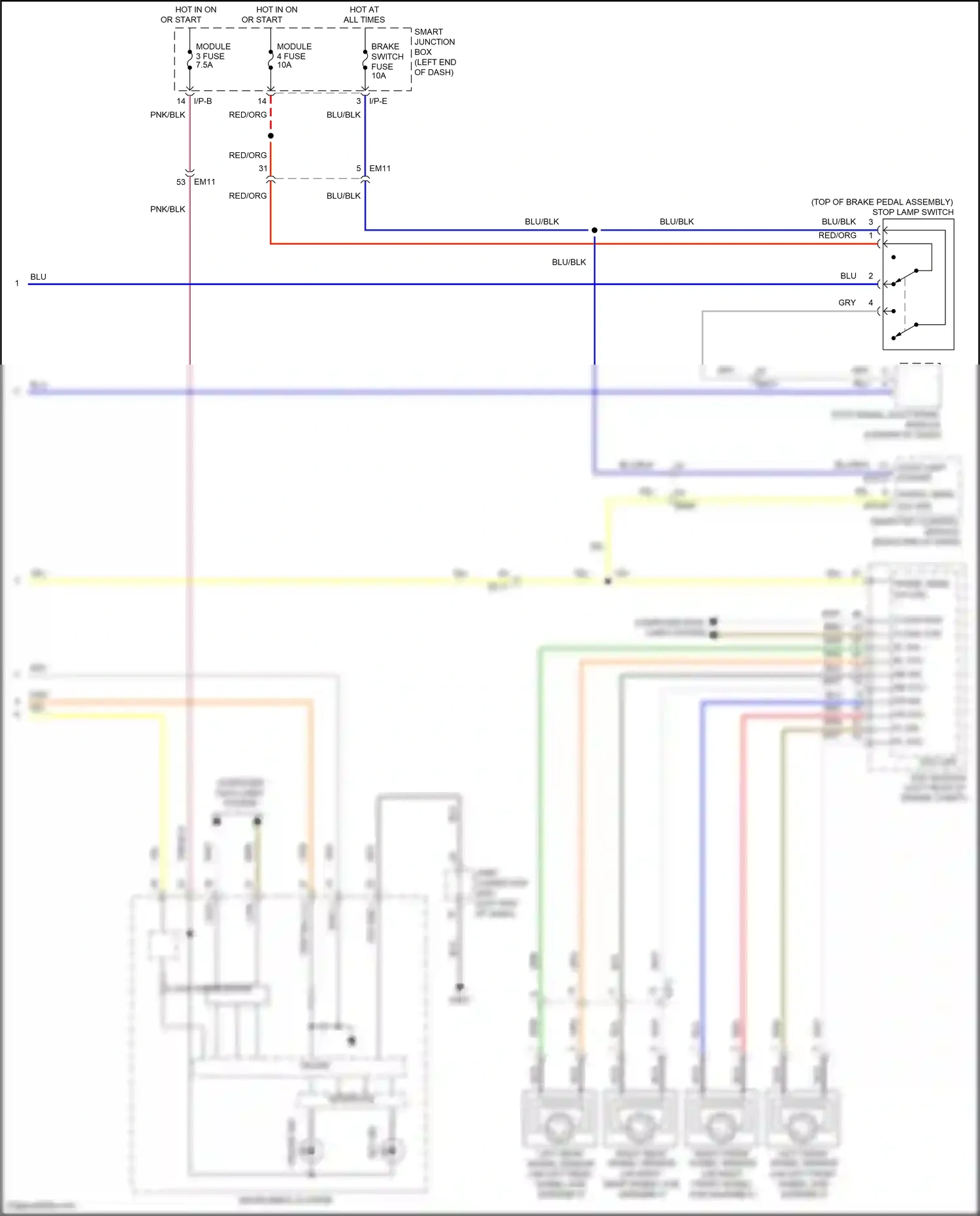 Kia Forte II (2013-2016) interface wiring diagram  (4 of 15)