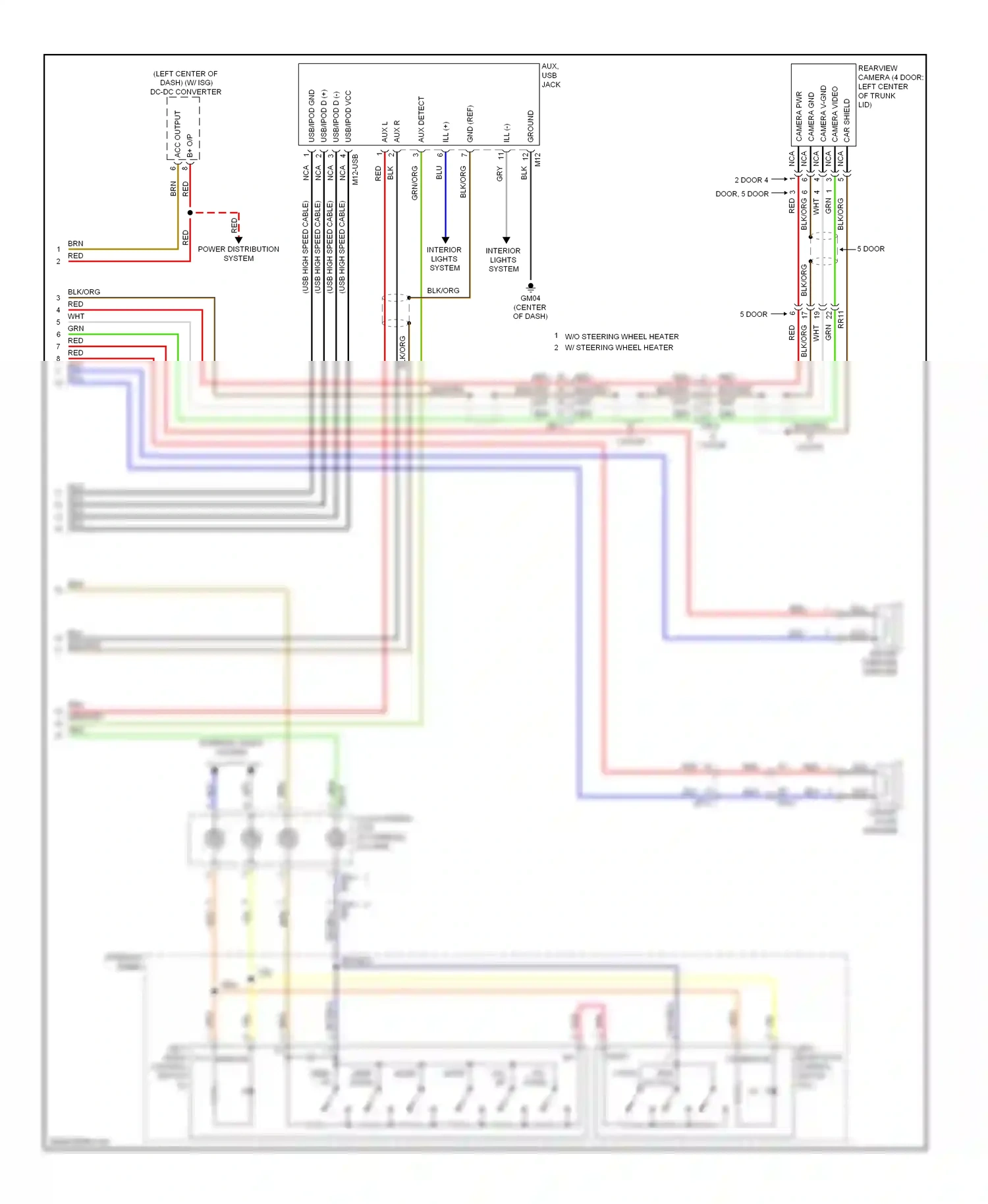 Kia Forte II (2013-2016) left bluetooth (+) (-) remote control switch call wiring diagram  (1 of 3)