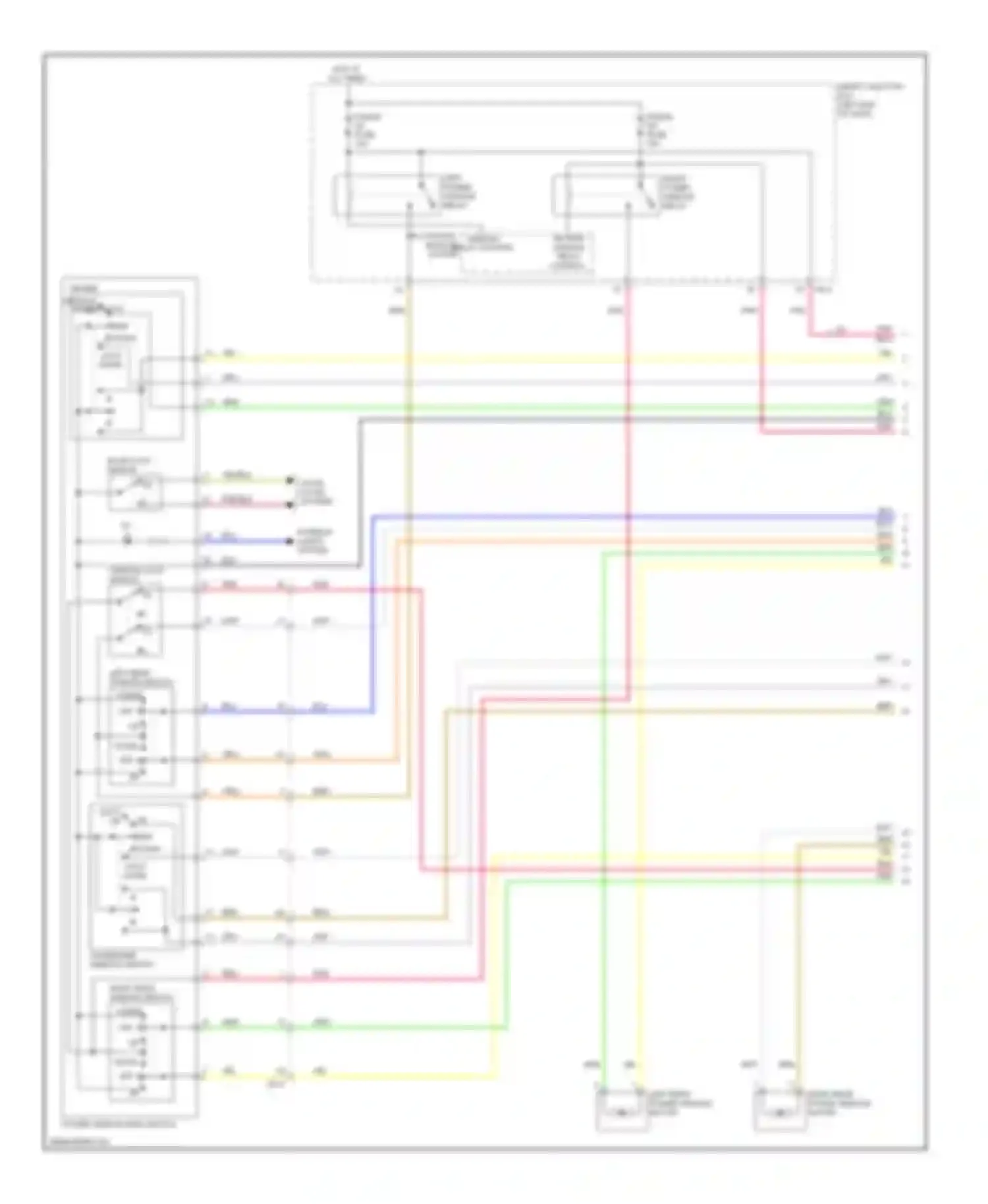 Wiring diagram left power window relay for Kia Forte II (2013-2016) (4 of 8)