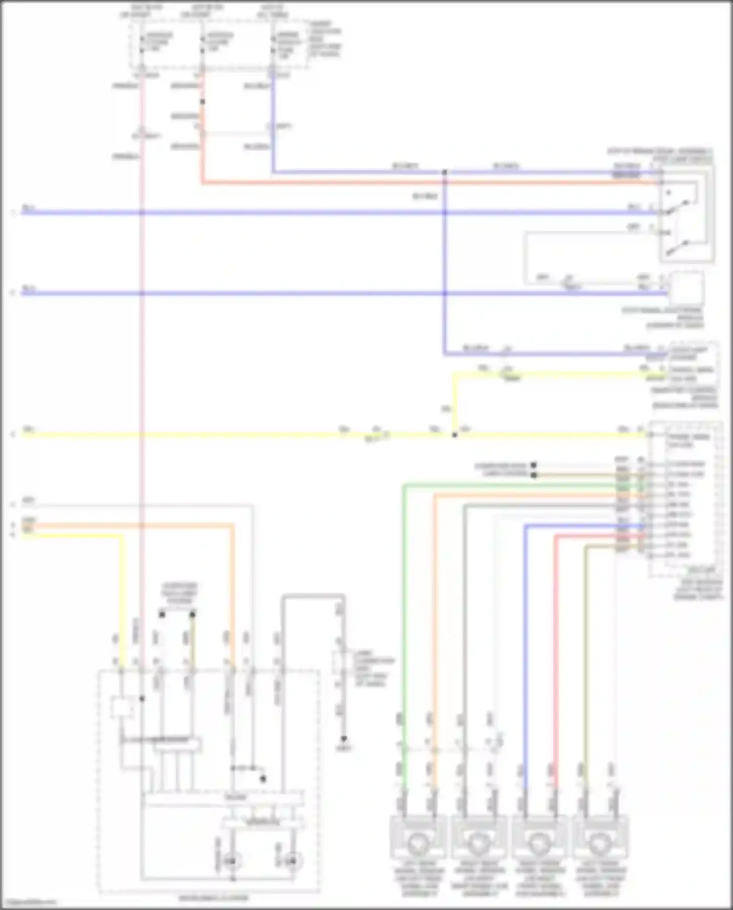 Wiring diagram left rear wheel sensor for Kia Forte II (2013-2016) (2 of 2)