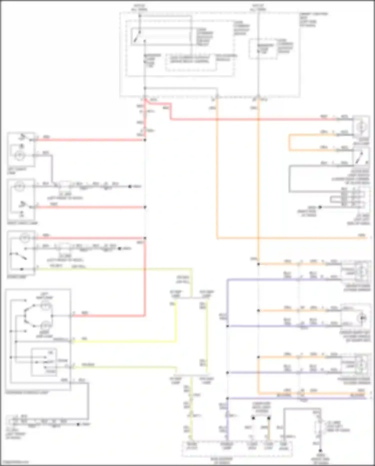 Wiring diagram left vanity lamp for Kia Forte II (2013-2016) (1 of 3)