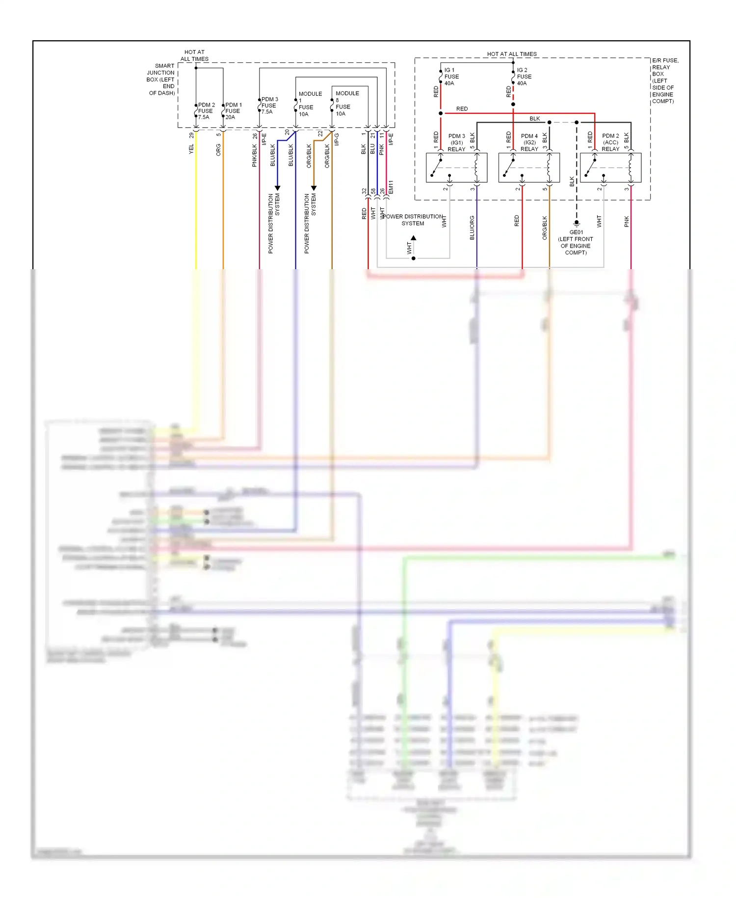 Kia Forte II (2013-2016) module wiring diagram  (2 of 3)