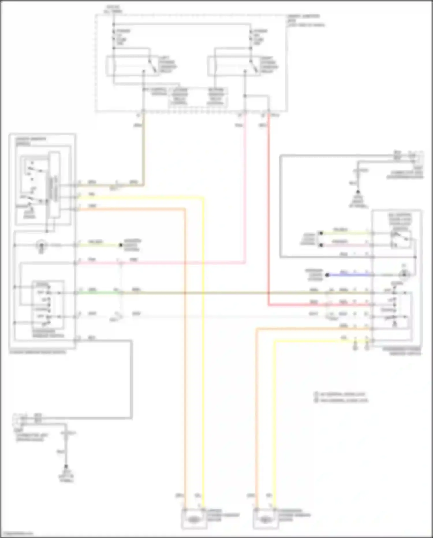 Wiring diagram passenger window switch for Kia Forte II (2013-2016) (3 of 5)