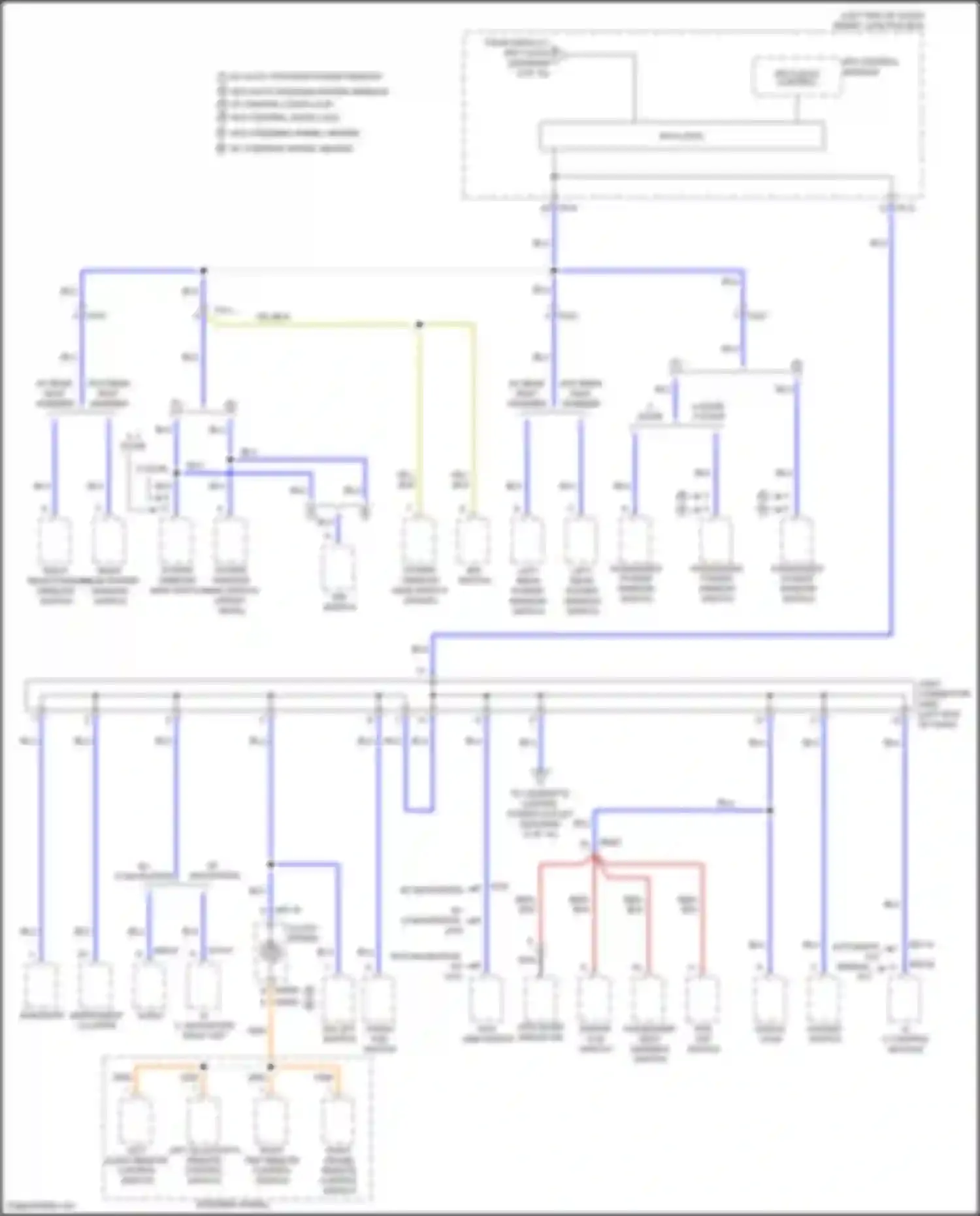 Wiring diagram power window main switch for Kia Forte II (2013-2016) (4 of 11)