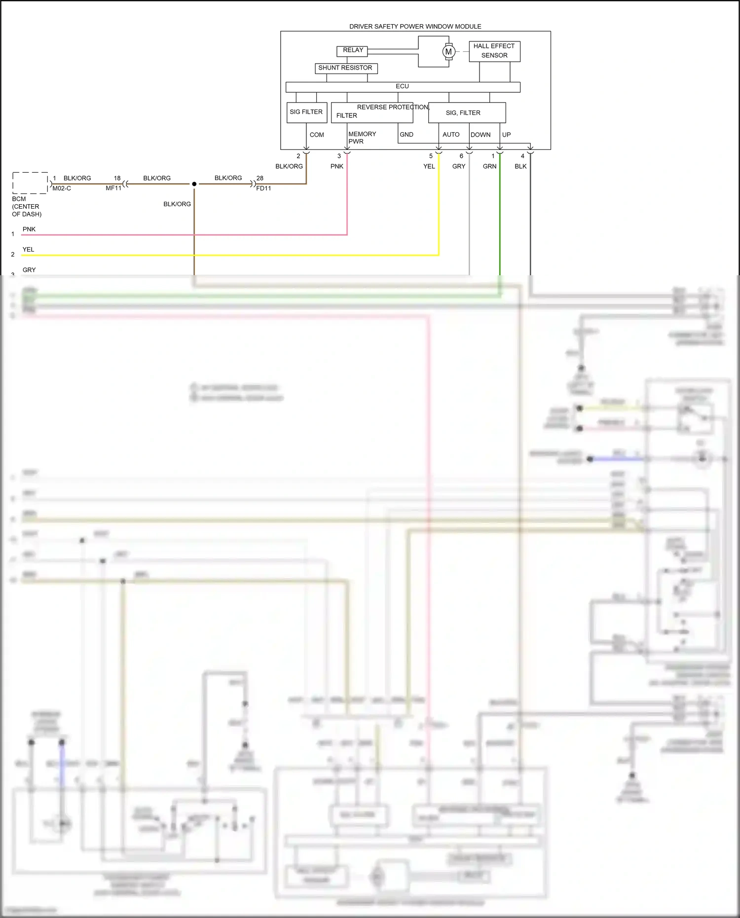 Kia Forte II (2013-2016) sensor wiring diagram  (1 of 3)
