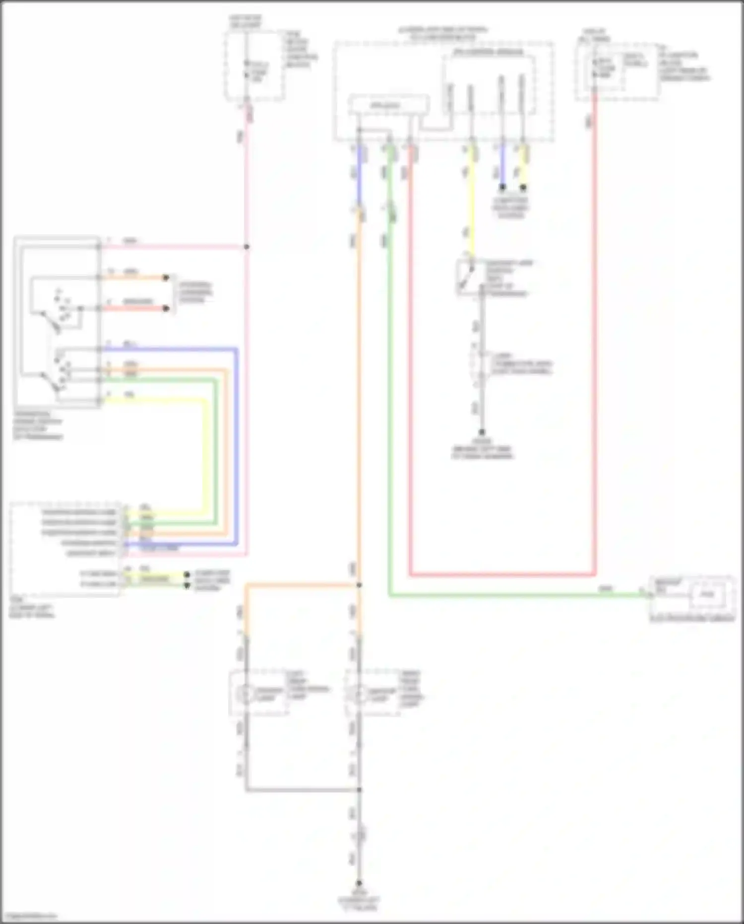 Wiring diagram backup lamp switch for Kia Forte III facelift (2021-2024) (1 of 3)