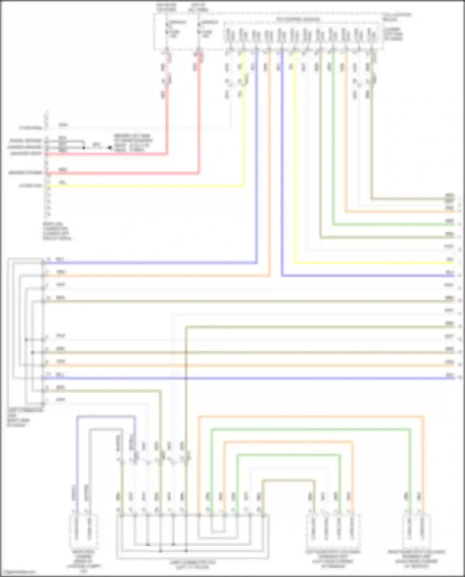 Wiring diagram left blind-spot collision warning unit for Kia Forte III facelift (2021-2024) (4 of 5)