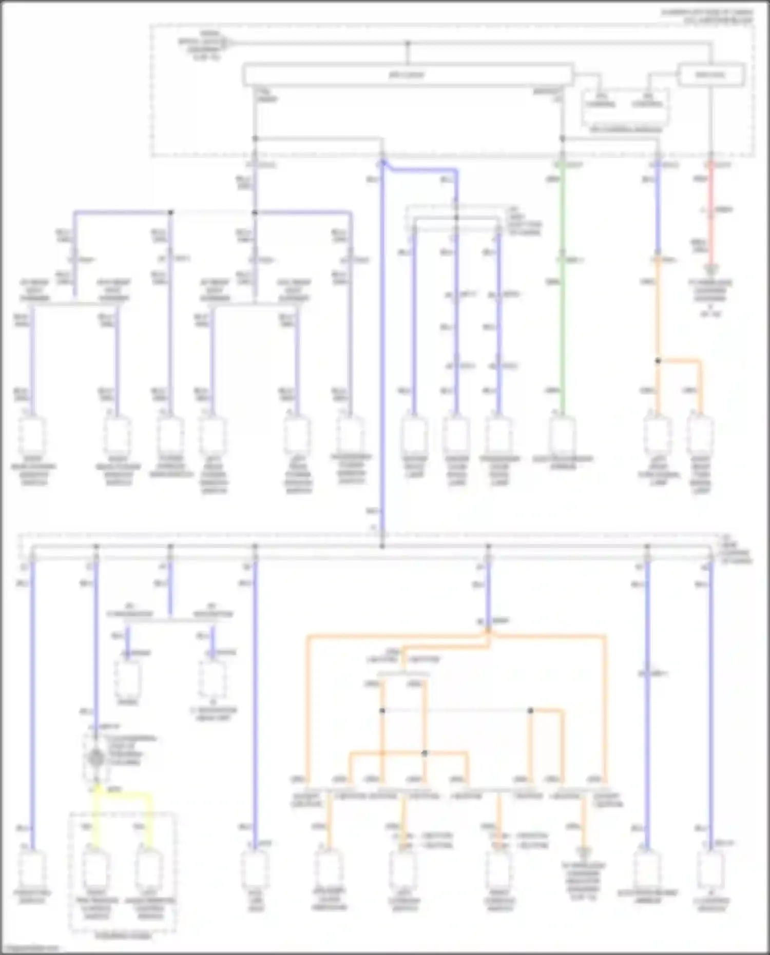 Wiring diagram driver door mood lamp for Kia Forte III (2018-2021) (3 of 3)