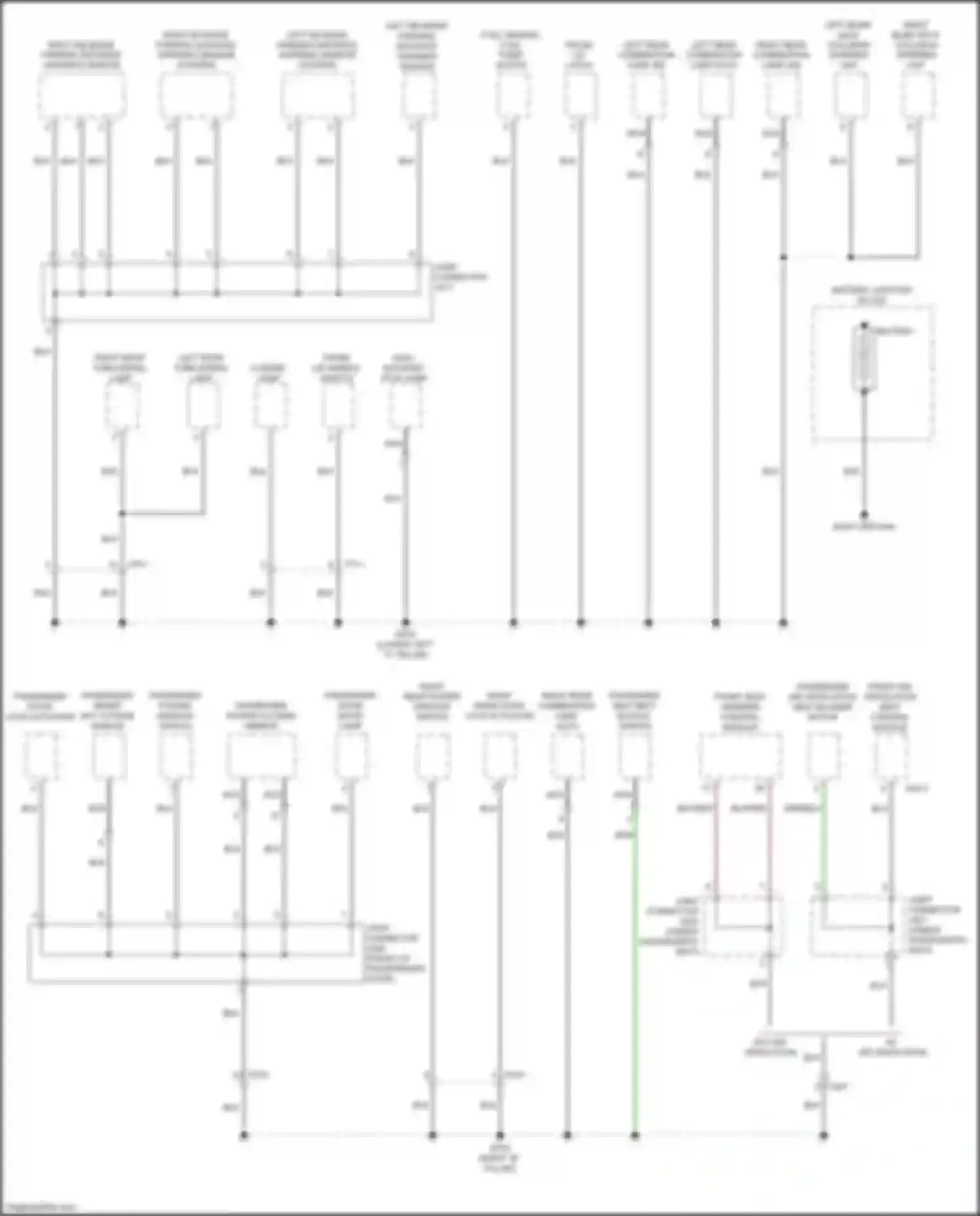 Wiring diagram left blind-spot collision warning unit for Kia Forte III (2018-2021) (3 of 4)