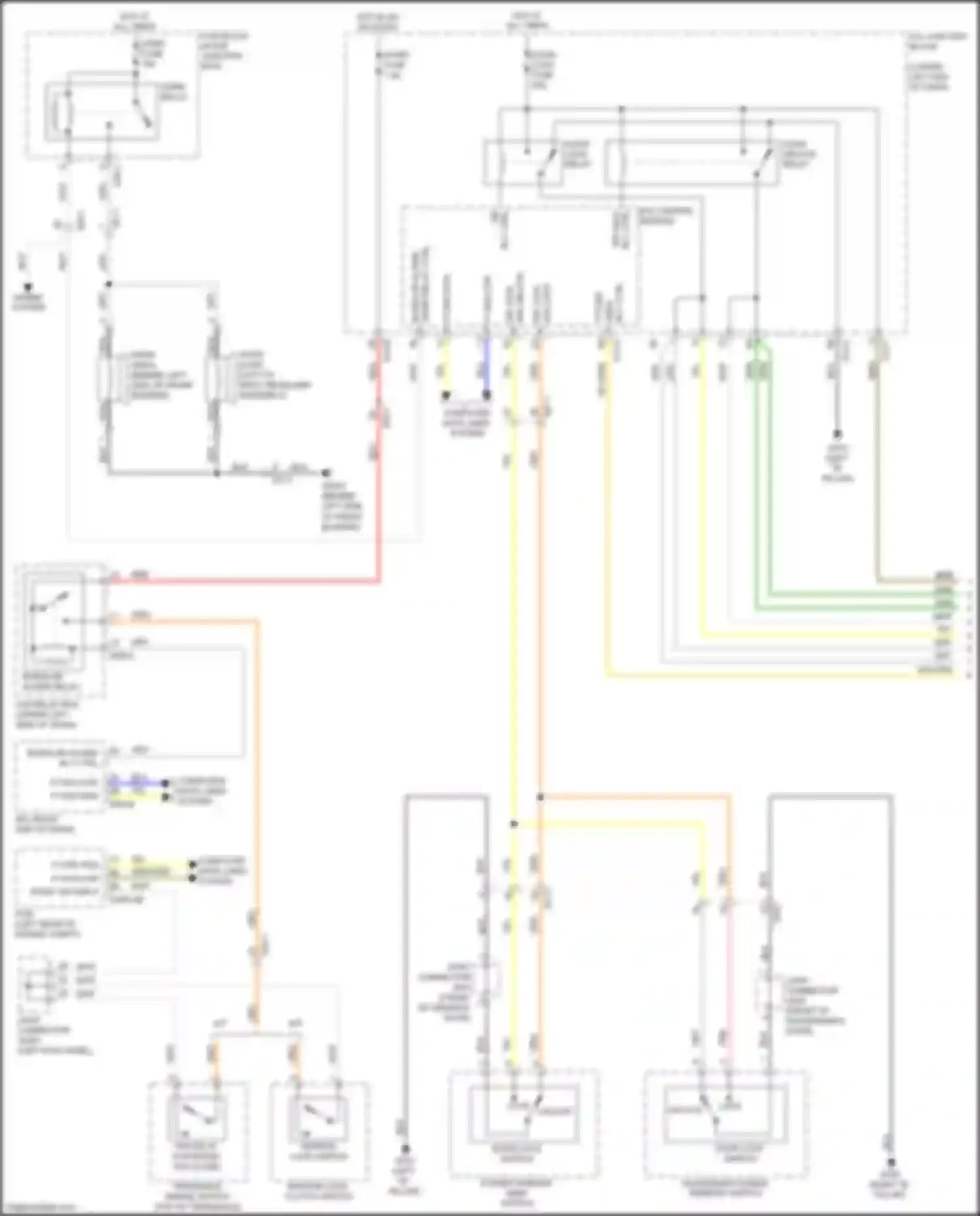 Wiring diagram power window main switch for Kia Forte III (2018-2021) (1 of 7)