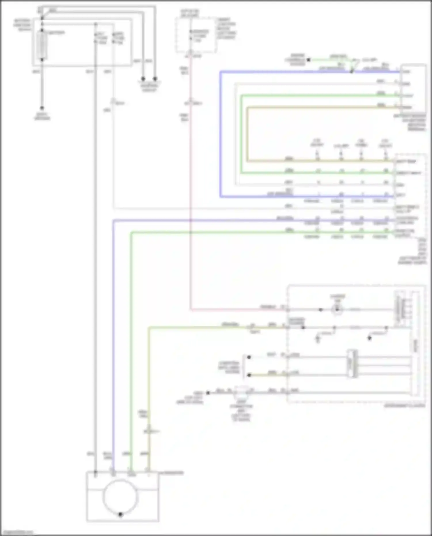 K3 Kia I facelift (2015-2018): Charging circuit, w/o micom