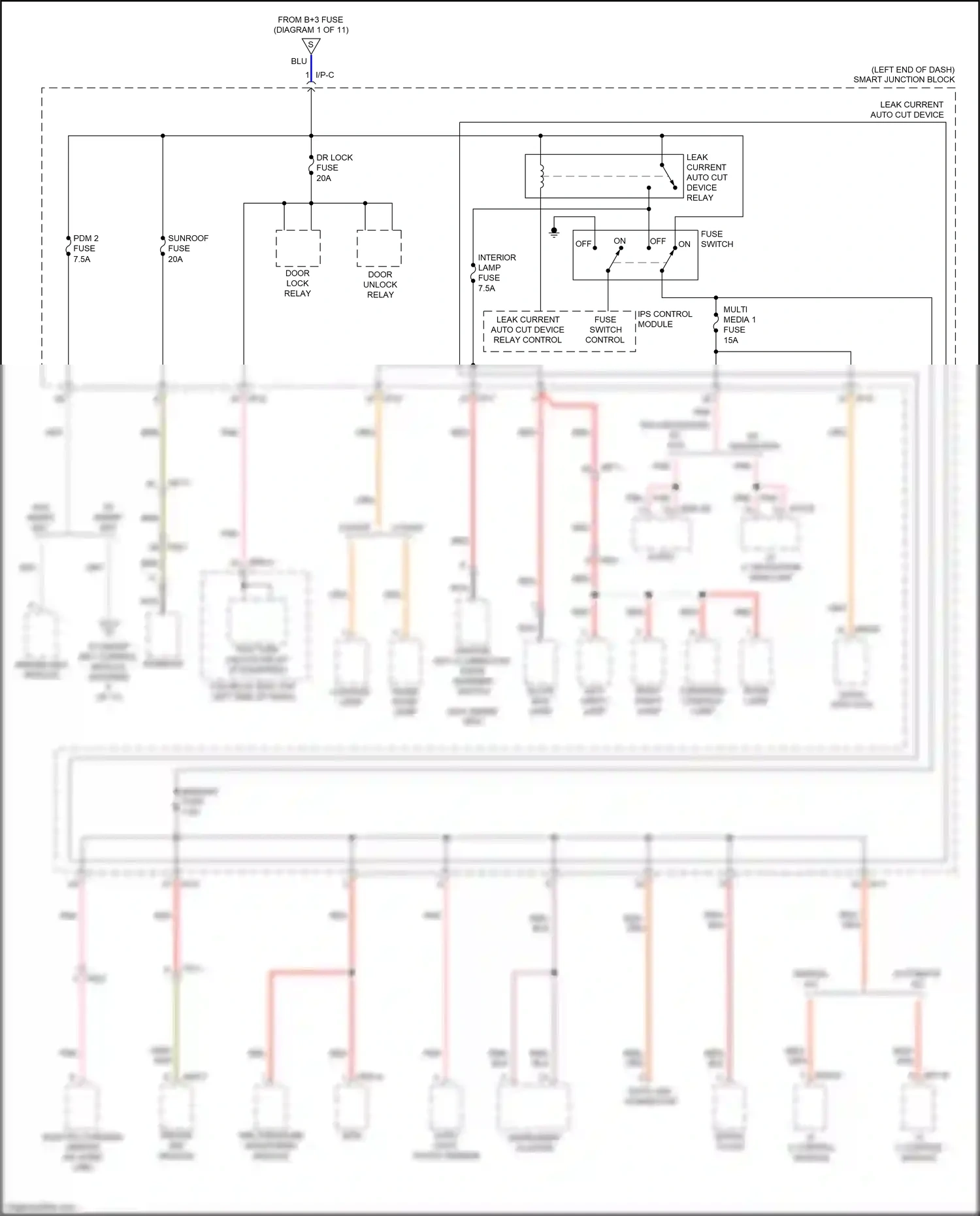 Wiring diagram blu for Kia K3 I facelift (2015-2018) (59 of 109)
