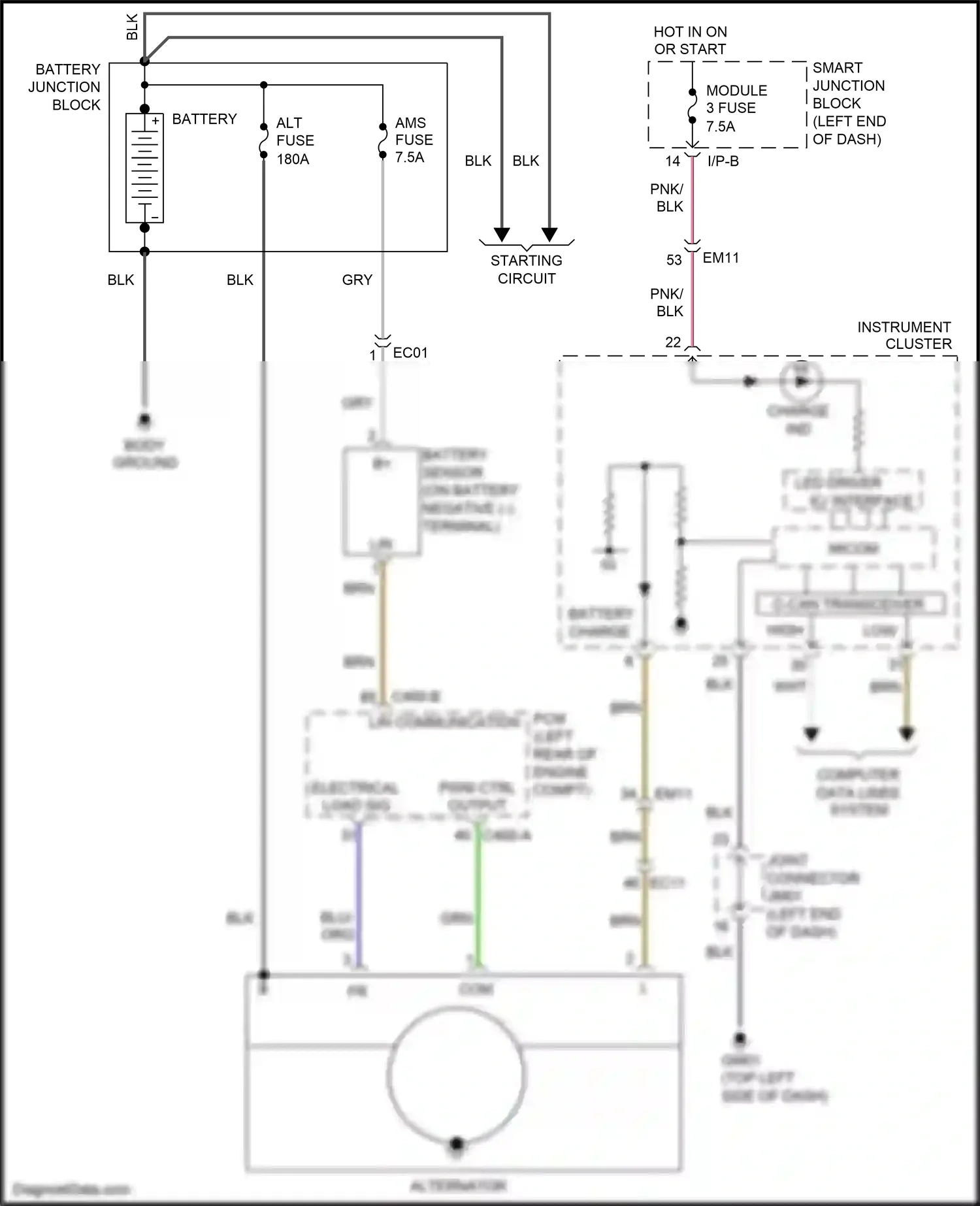 Wiring diagram blu for Kia K3 I facelift (2015-2018) (73 of 109)