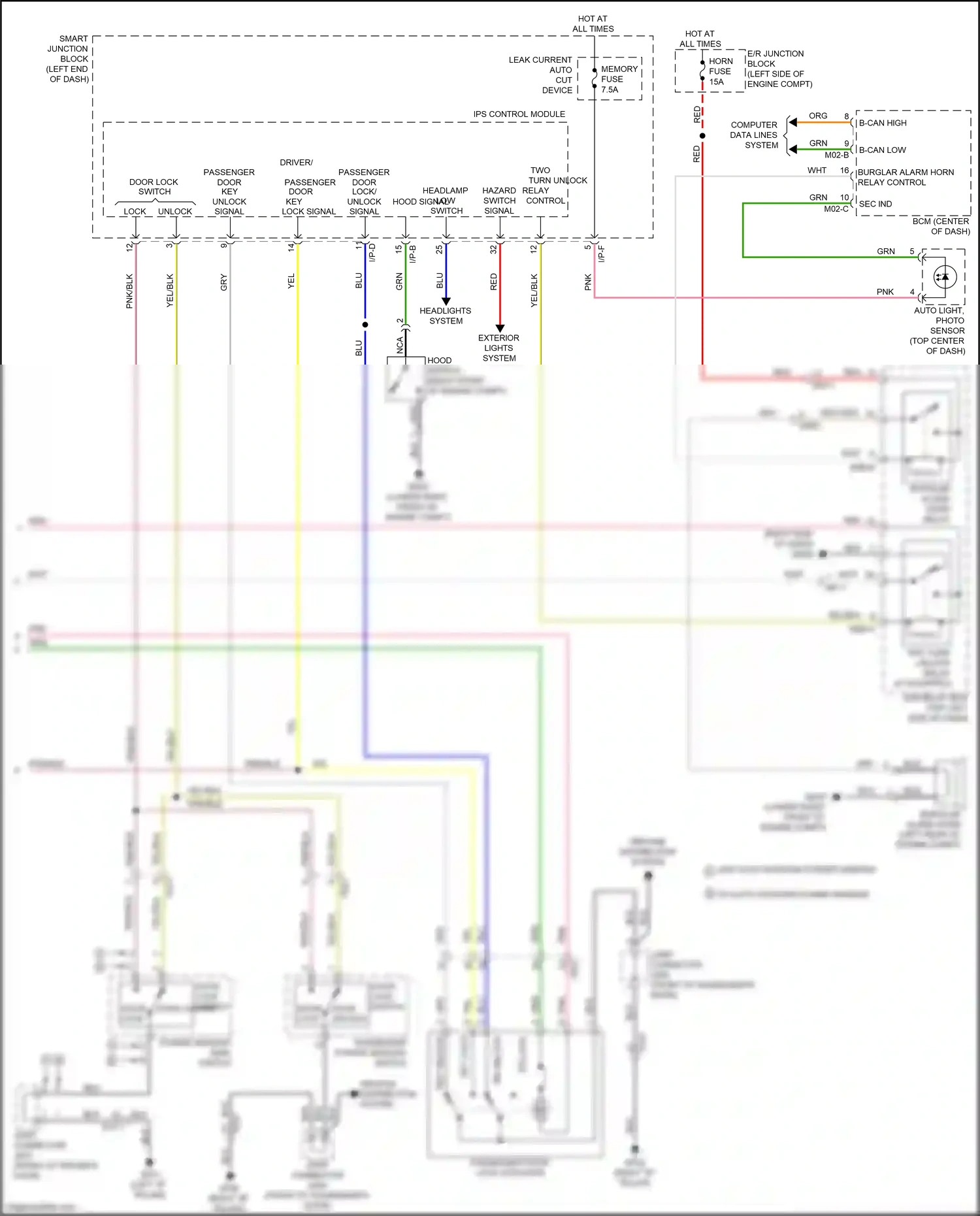 Wiring diagram blu for Kia K3 I facelift (2015-2018) (64 of 109)
