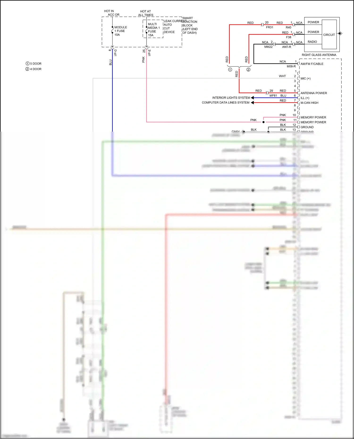 Wiring diagram blu for Kia K3 I facelift (2015-2018) (20 of 109)